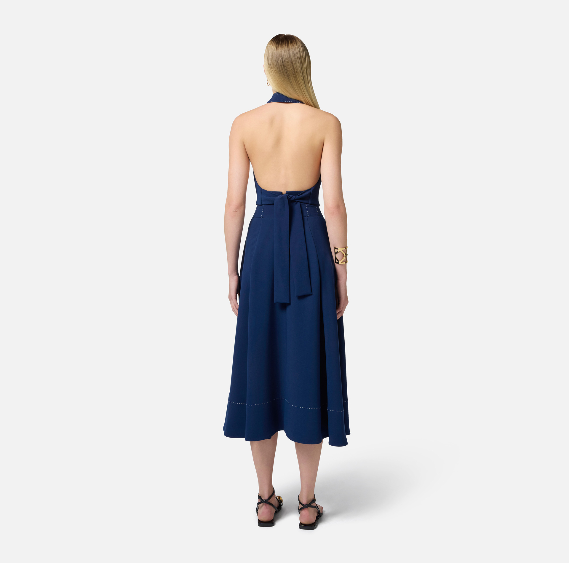 Crêpe waistcoat with contrasting topstitching - Elisabetta Franchi