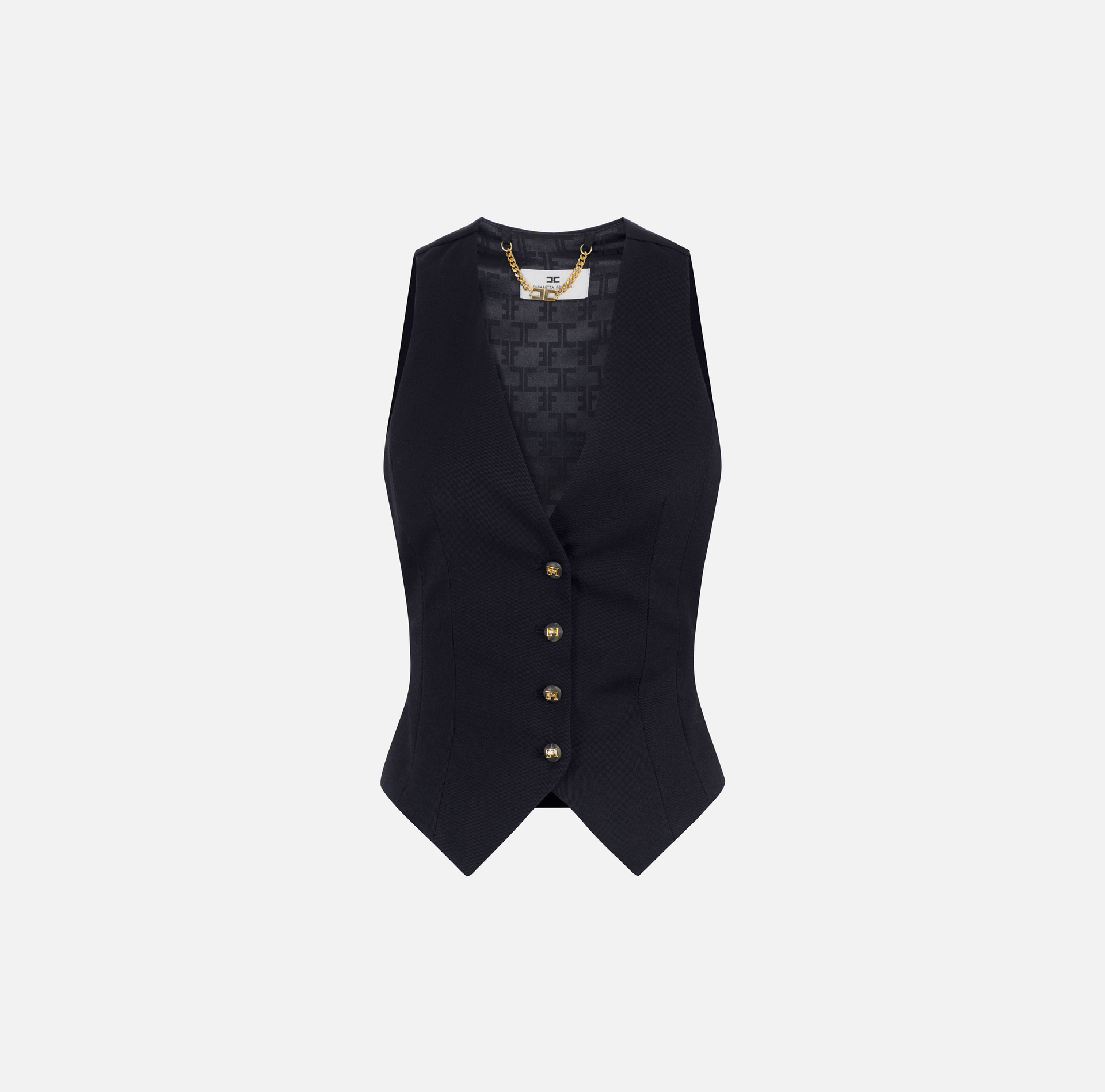 Chaleco de gabardina de algodón - Elisabetta Franchi