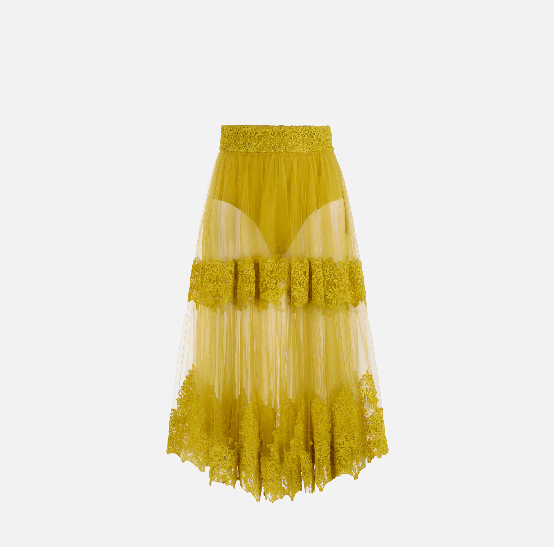 Gonna in tulle con decorazioni in pizzo - ABBIGLIAMENTO - Elisabetta Franchi
