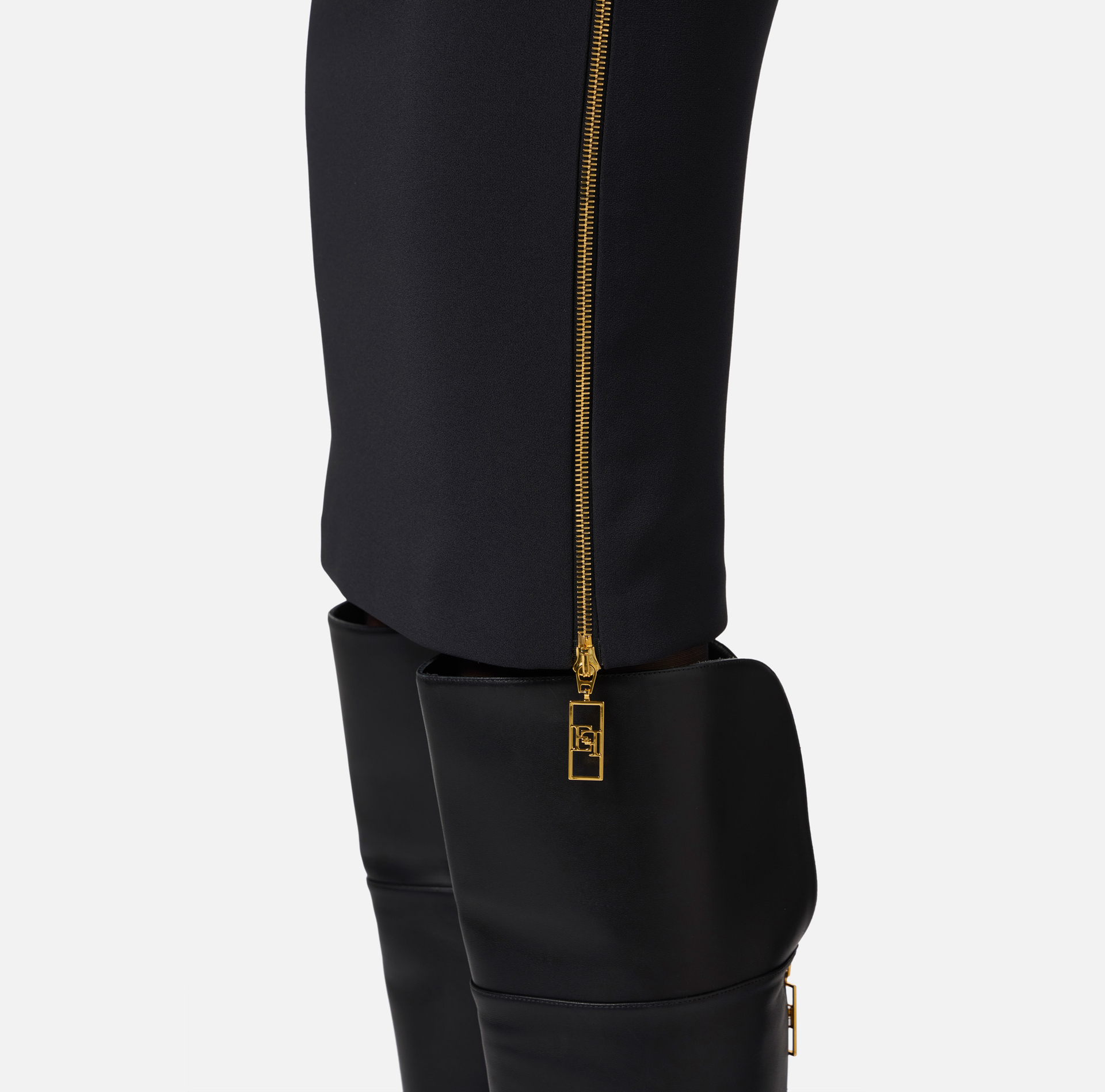 Gonna midi in crêpe con zip - Elisabetta Franchi
