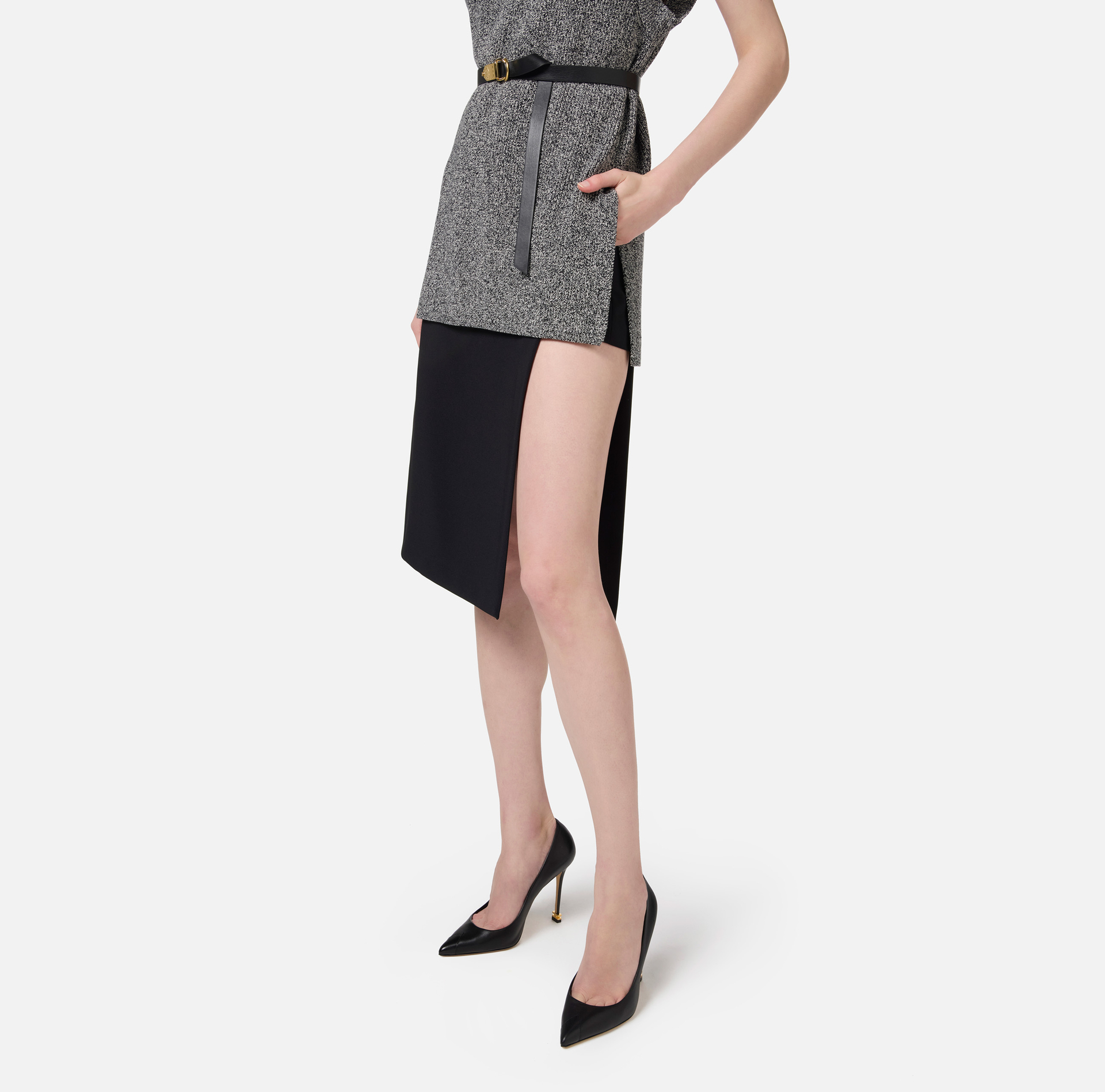 Gonna midi in crêpe stretch con shorts - Elisabetta Franchi