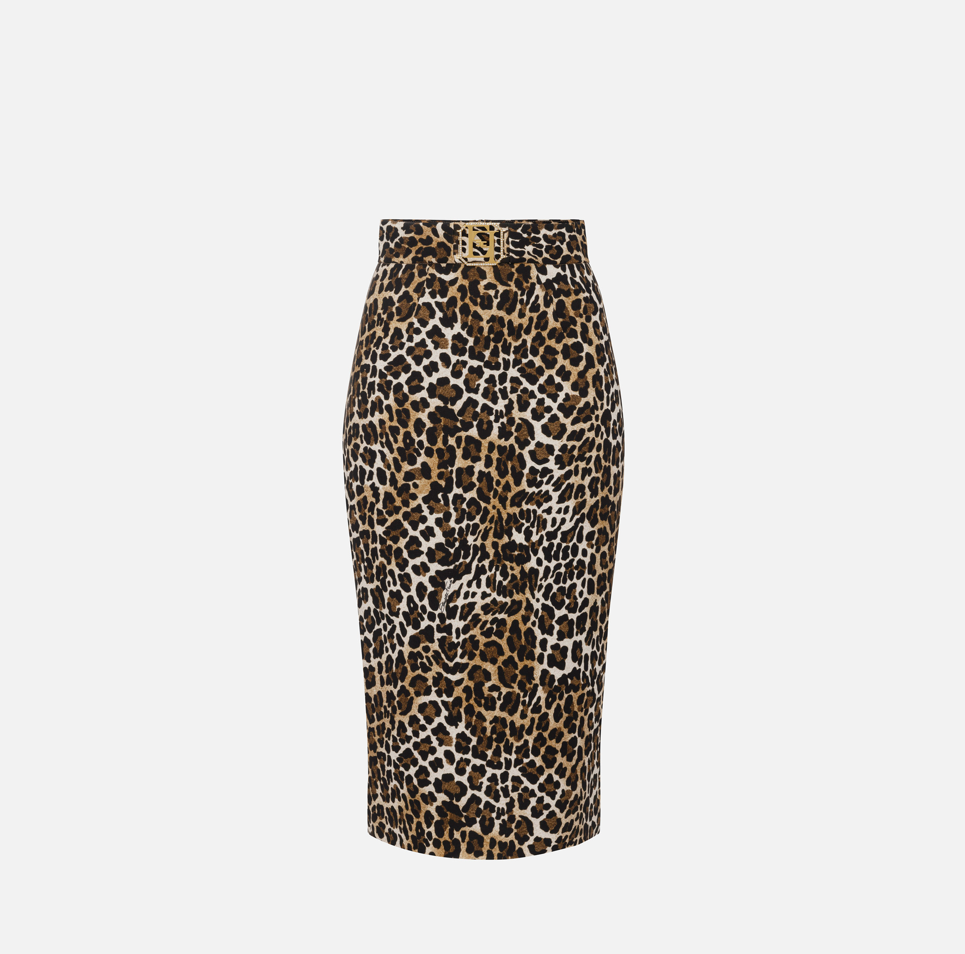 Gonna midi in crêpe animalier - Elisabetta Franchi