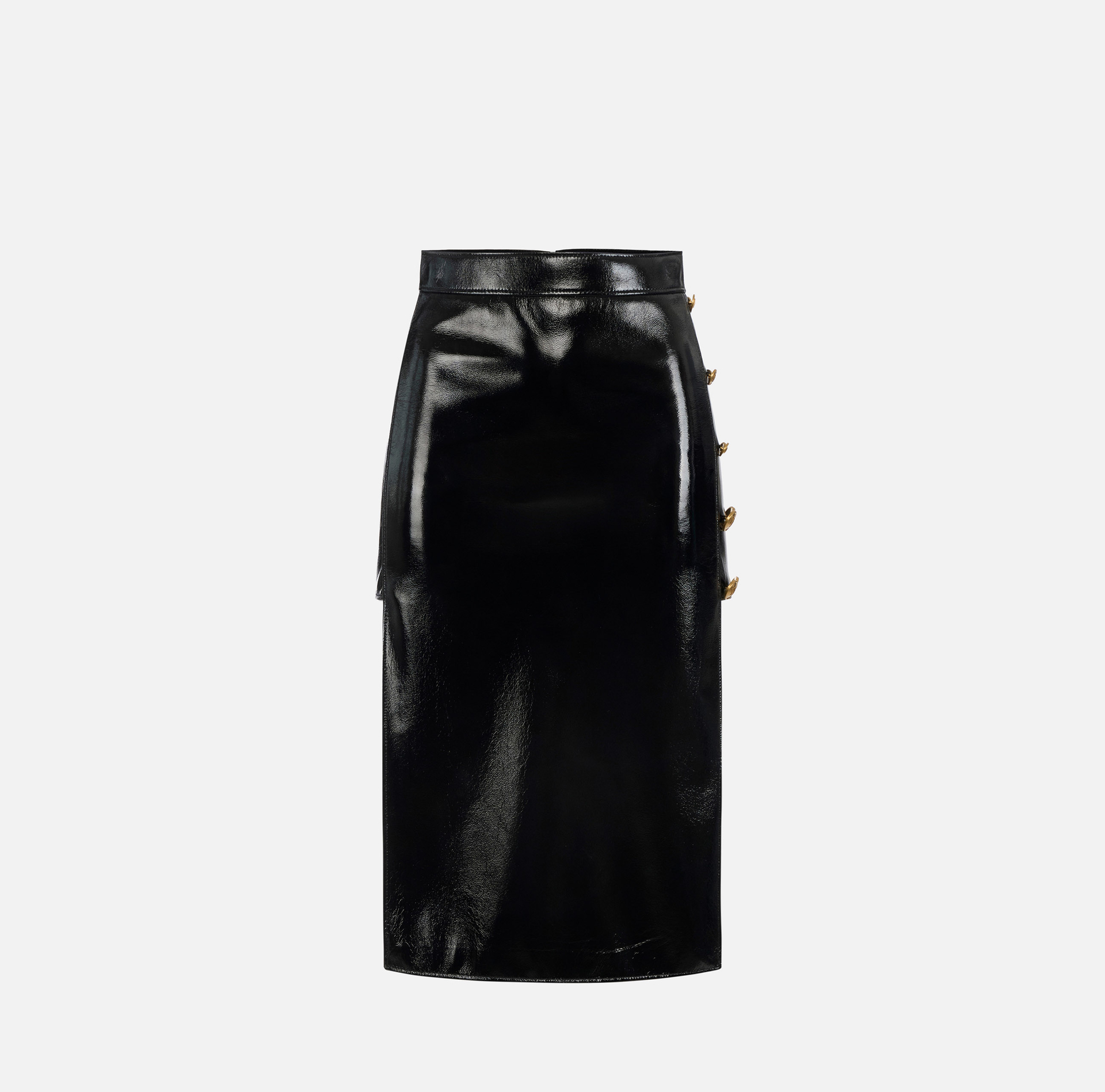 Vinyl skirt with jewel buttons - Elisabetta Franchi