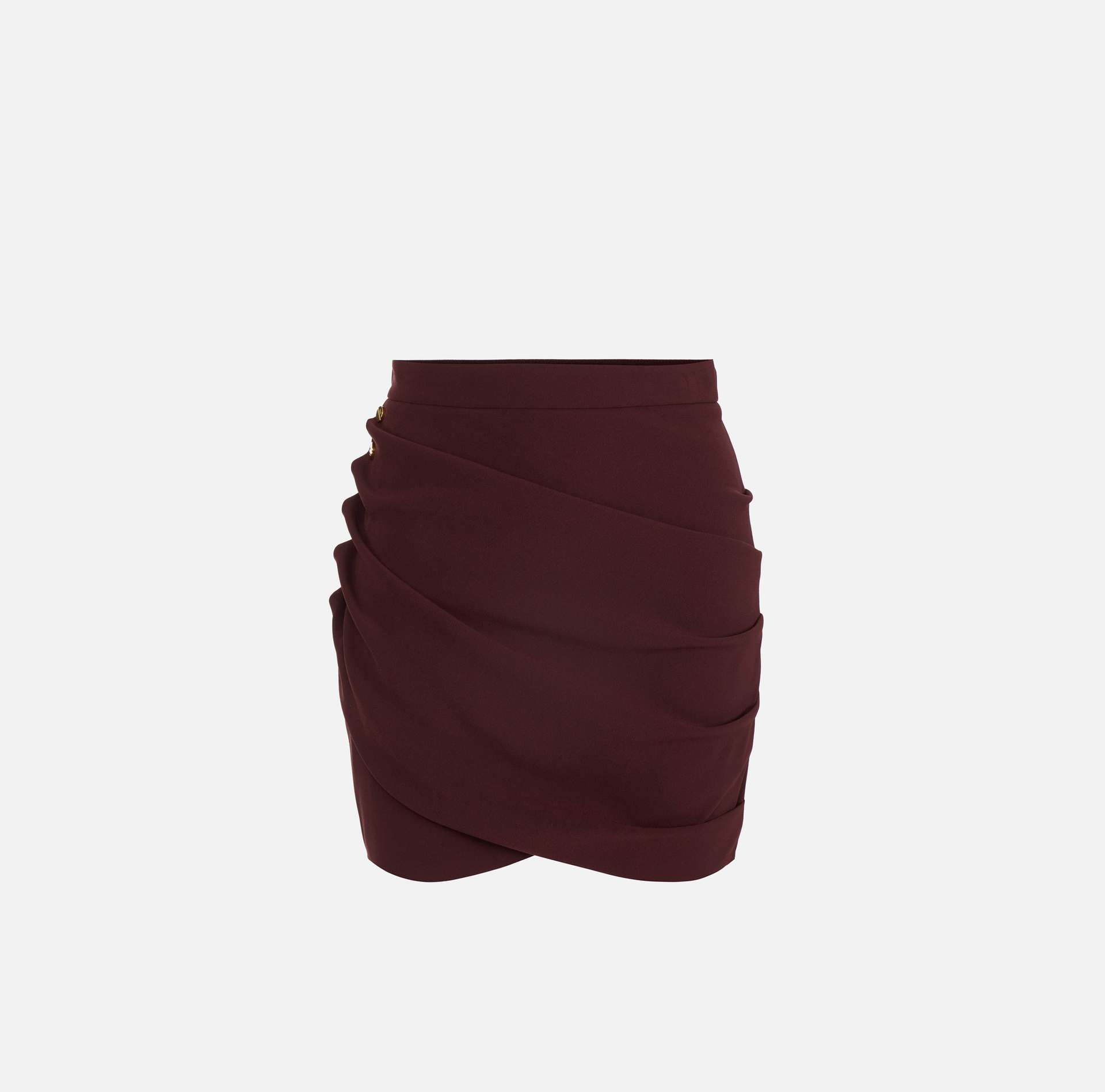 Falda de crepé ligero con botones joya - Elisabetta Franchi