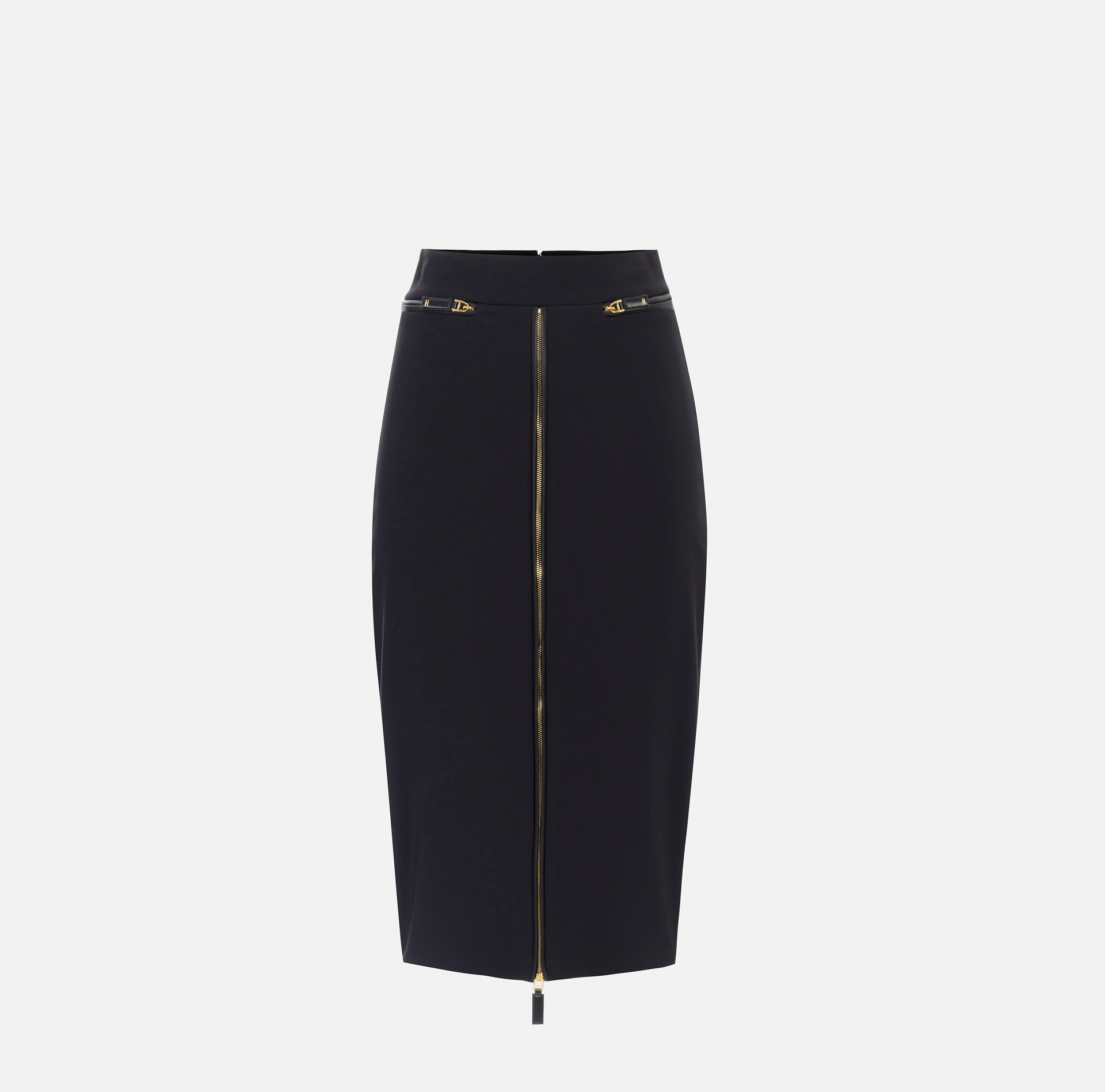 Falda de crepé ligero con cremallera - ABBIGLIAMENTO - Elisabetta Franchi
