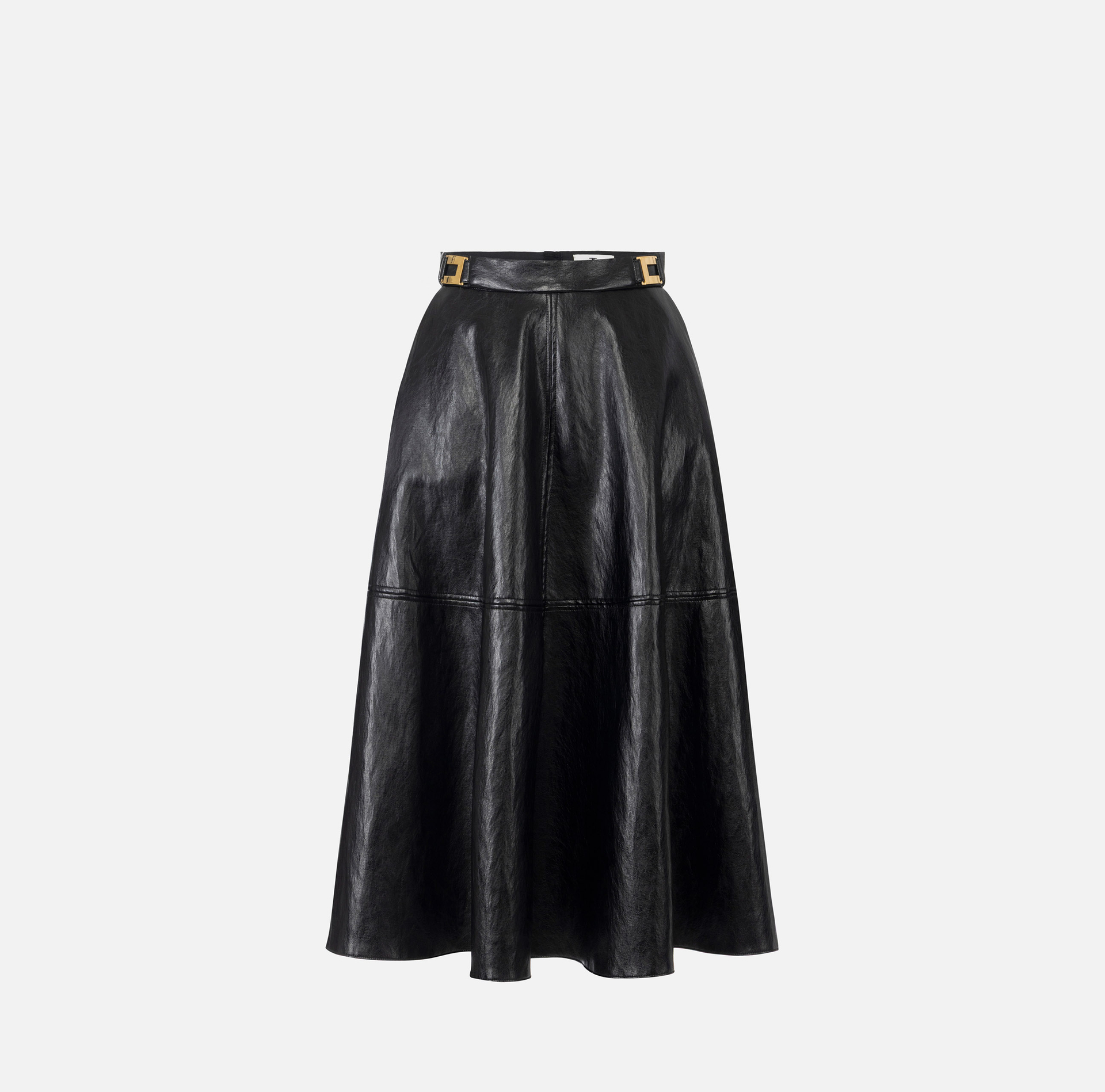Falda con efecto craquelé con detalles logotipo - ABBIGLIAMENTO - Elisabetta Franchi