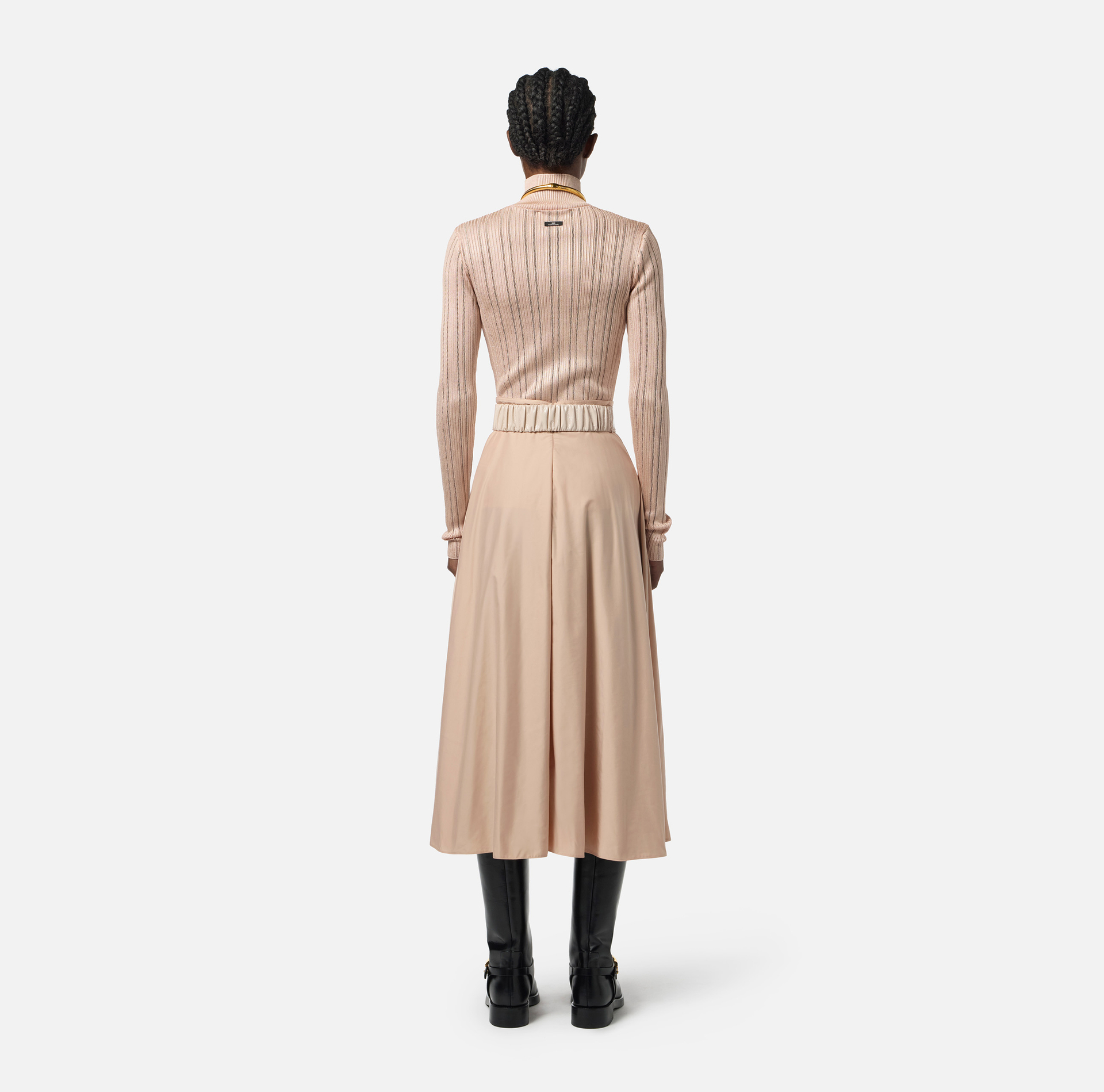 Skirt in voile fabric with belt - Elisabetta Franchi