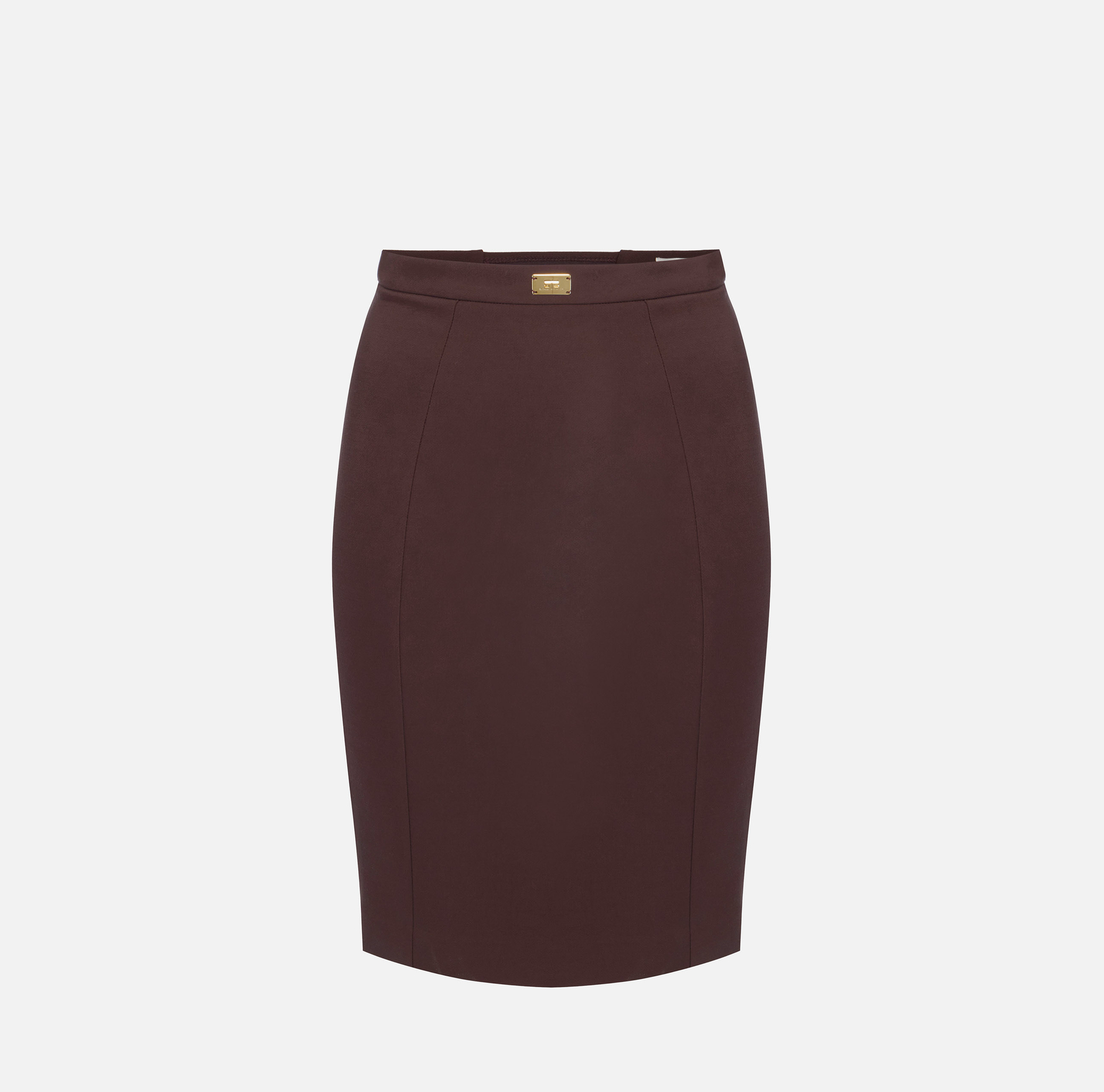 Skirt in bi-elastic fabric with criss-cross laces - Elisabetta Franchi