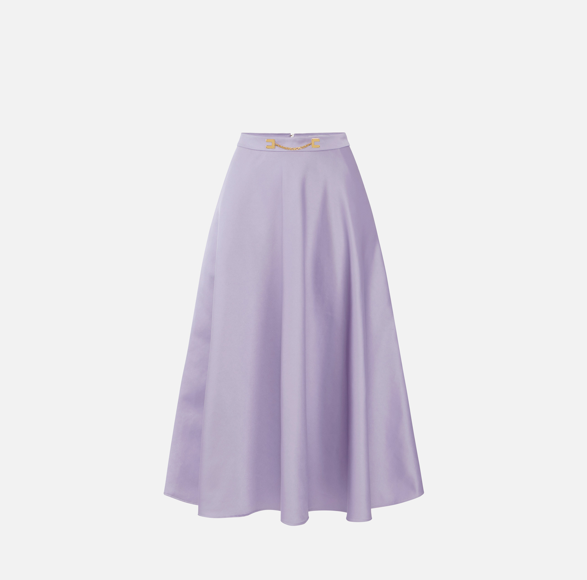 Gonna in duchesse con logo gioiello