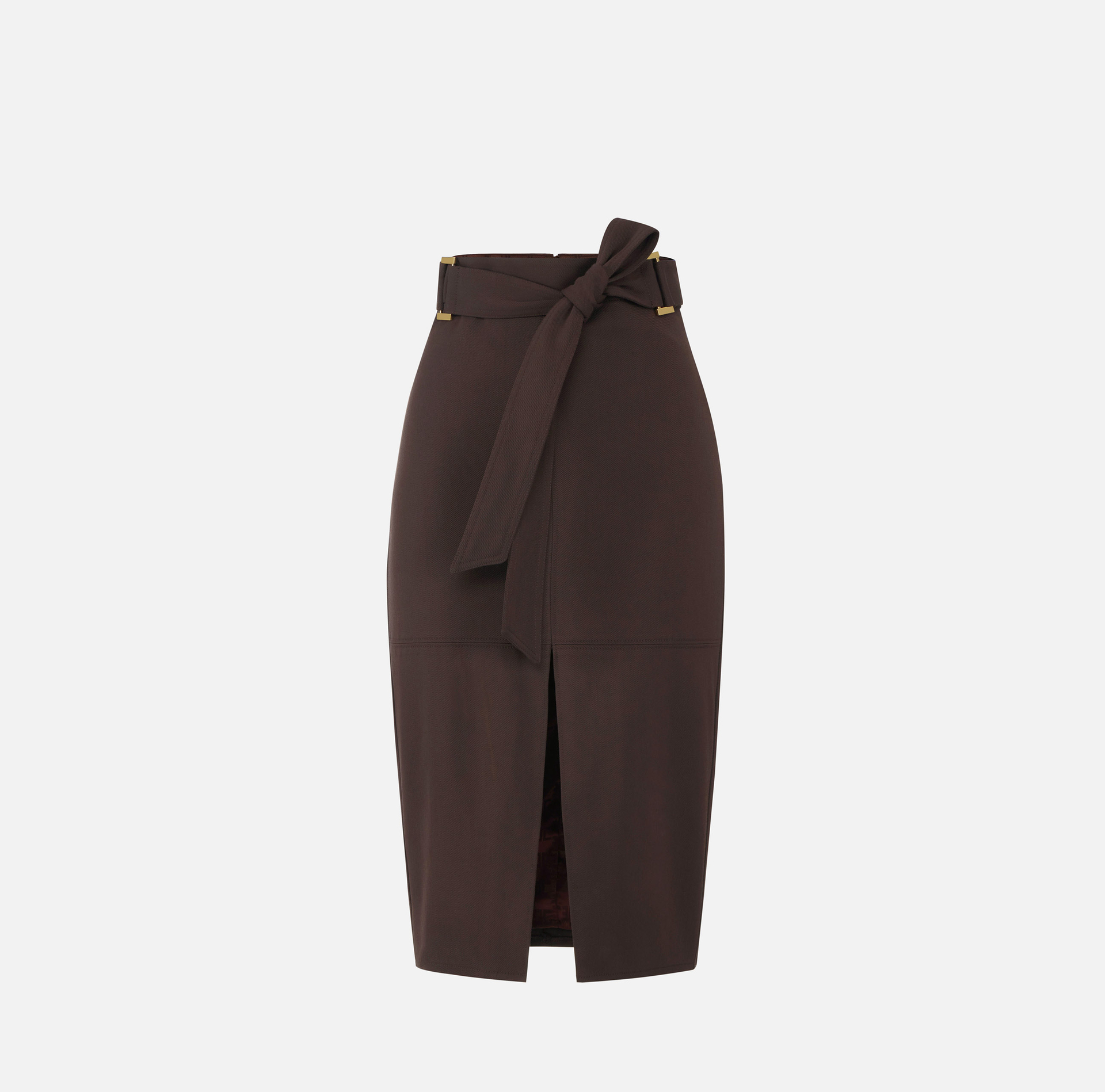 Gabardine skirt with sash belt - Elisabetta Franchi