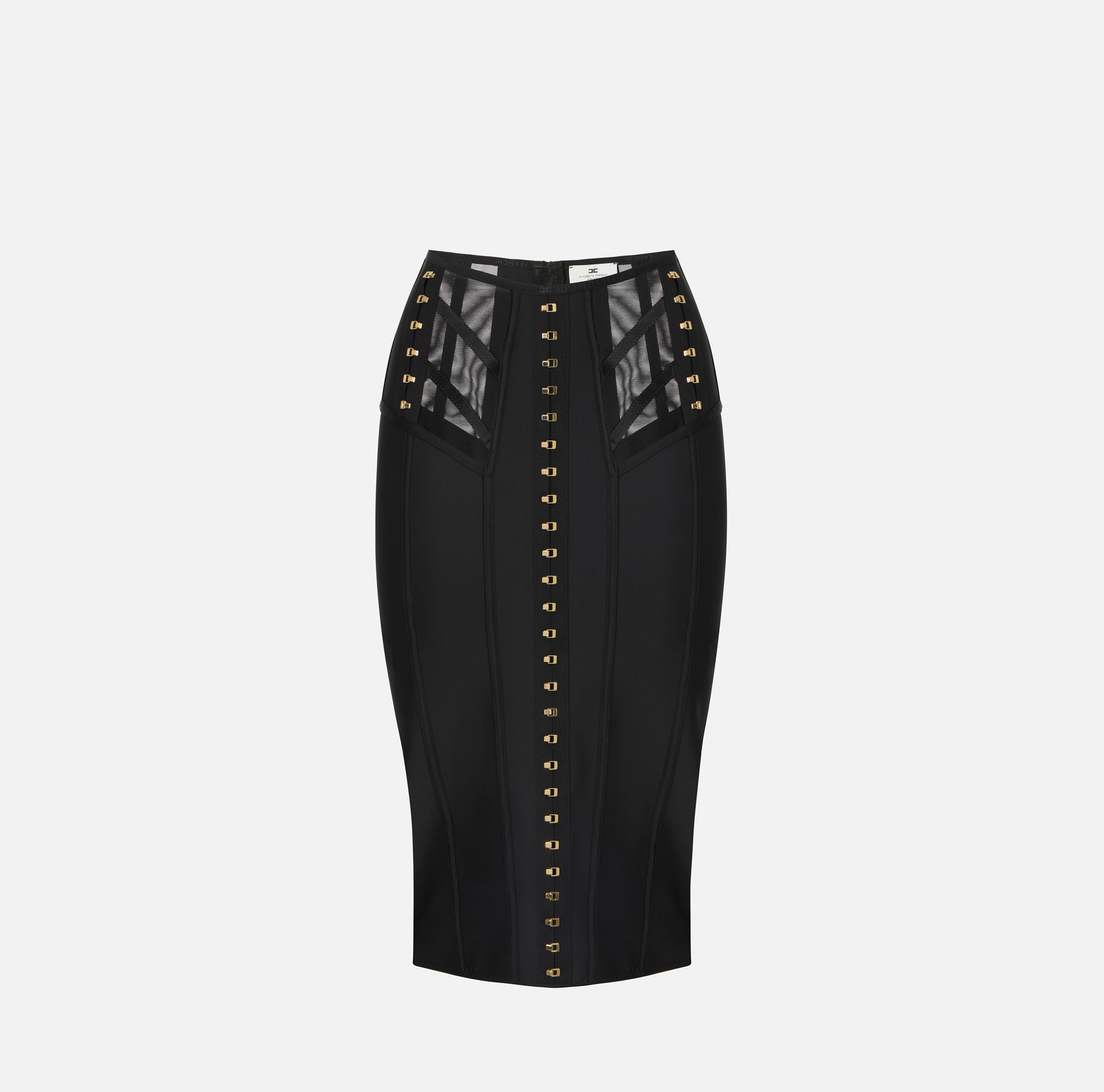 Gonna bustier in tessuto bielastico e tulle