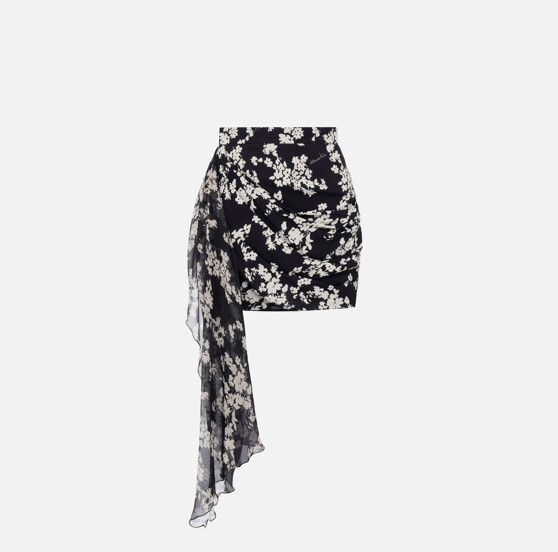 Gonna in georgette stampata con fusciacca - ABBIGLIAMENTO - Elisabetta Franchi