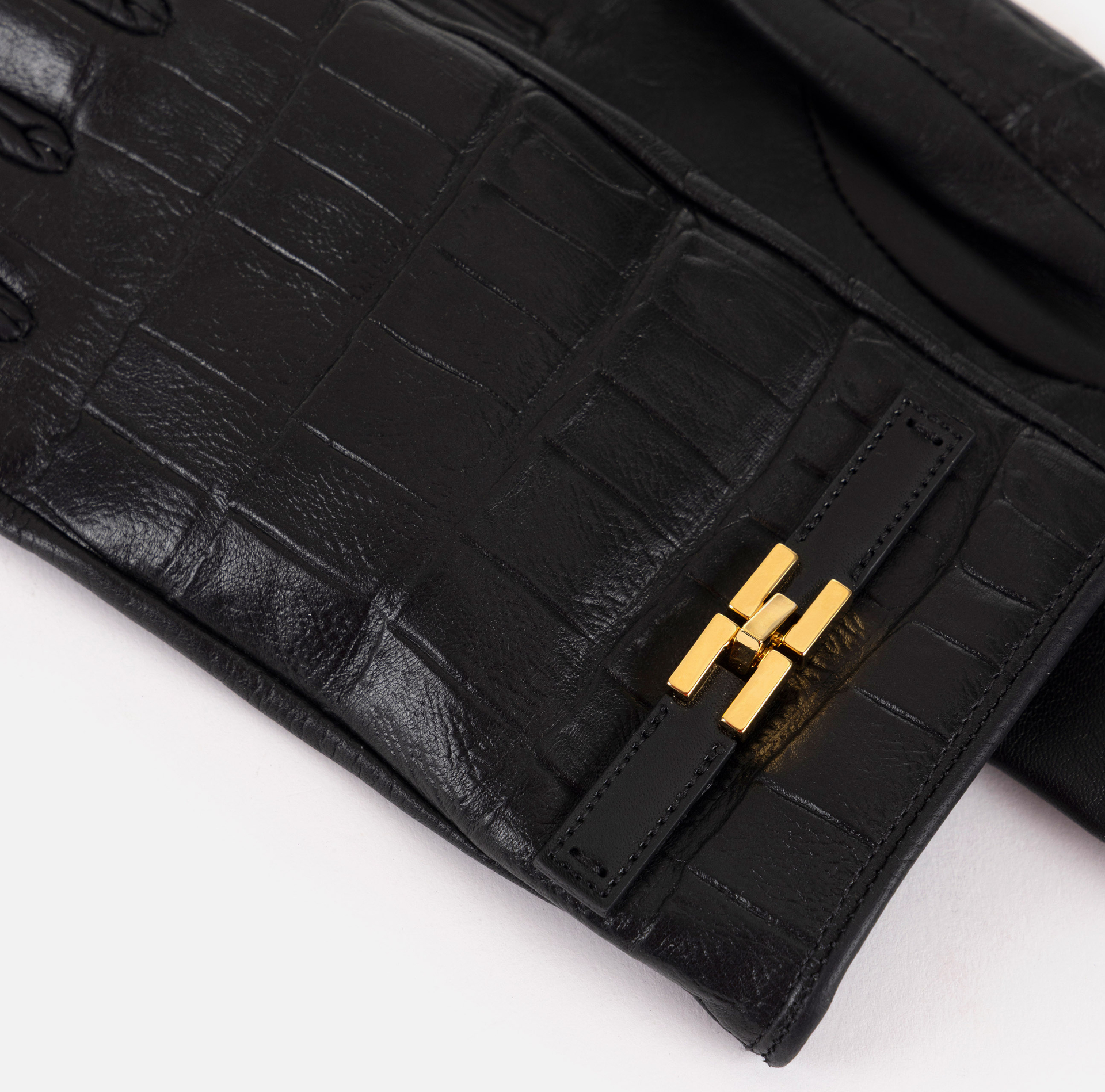 Gants en cuir nappa avec détail logo - Elisabetta Franchi