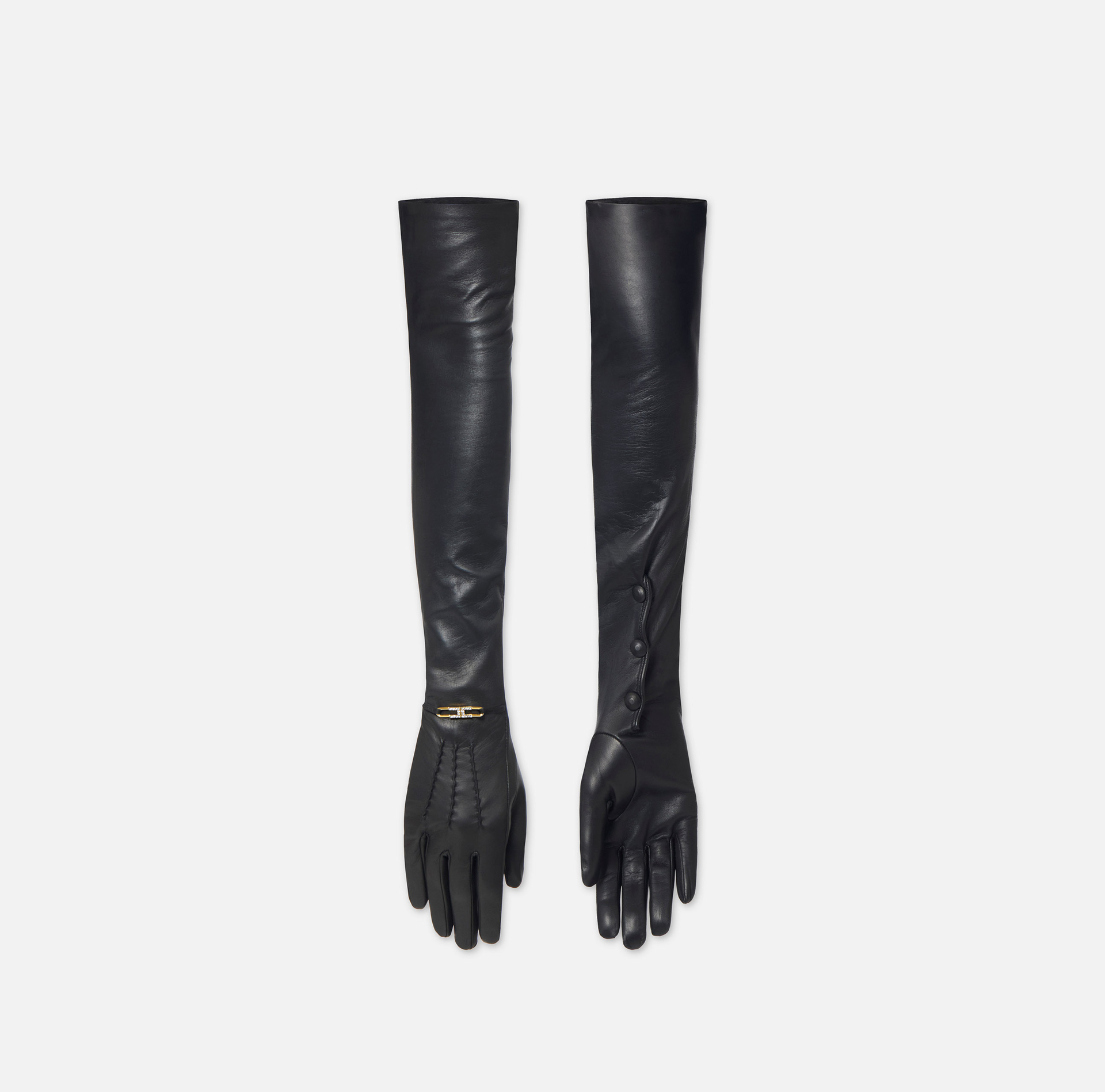 Handschoenen van nappaleer met decoratief detail - ACCESSORI - Elisabetta Franchi