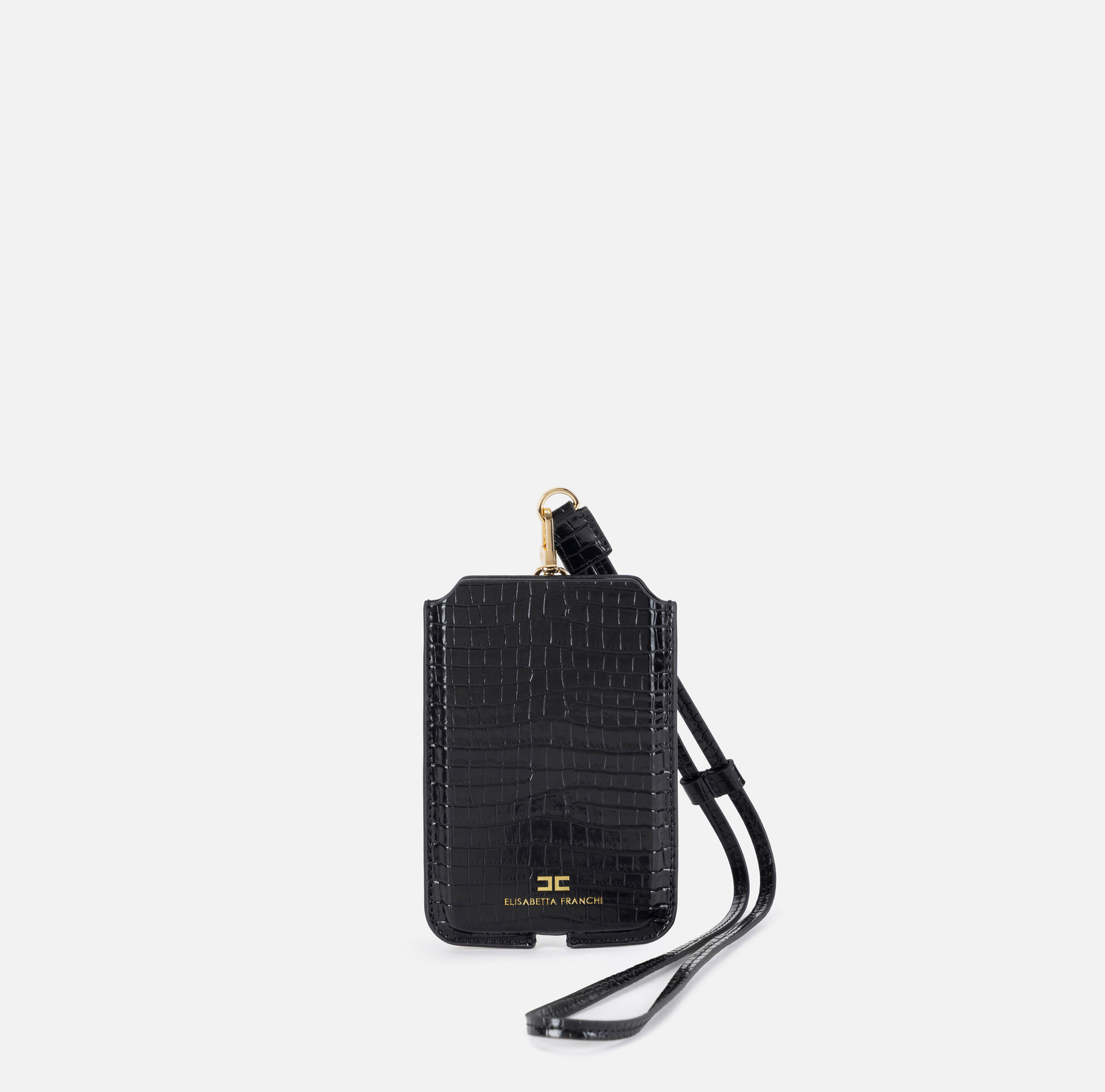 Large cell phone case with crocodile print - Elisabetta Franchi