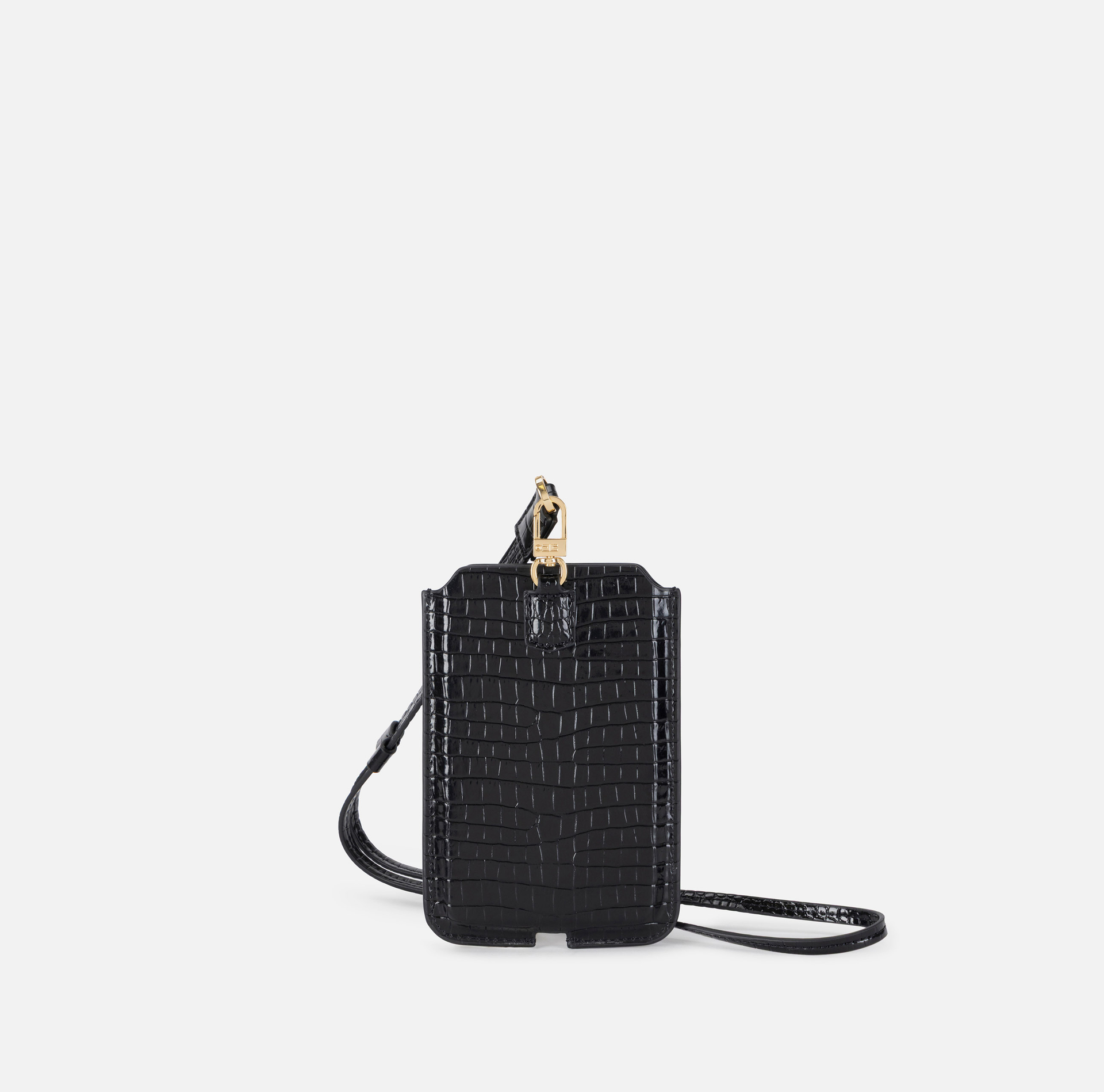 Large cell phone case with crocodile print - Elisabetta Franchi