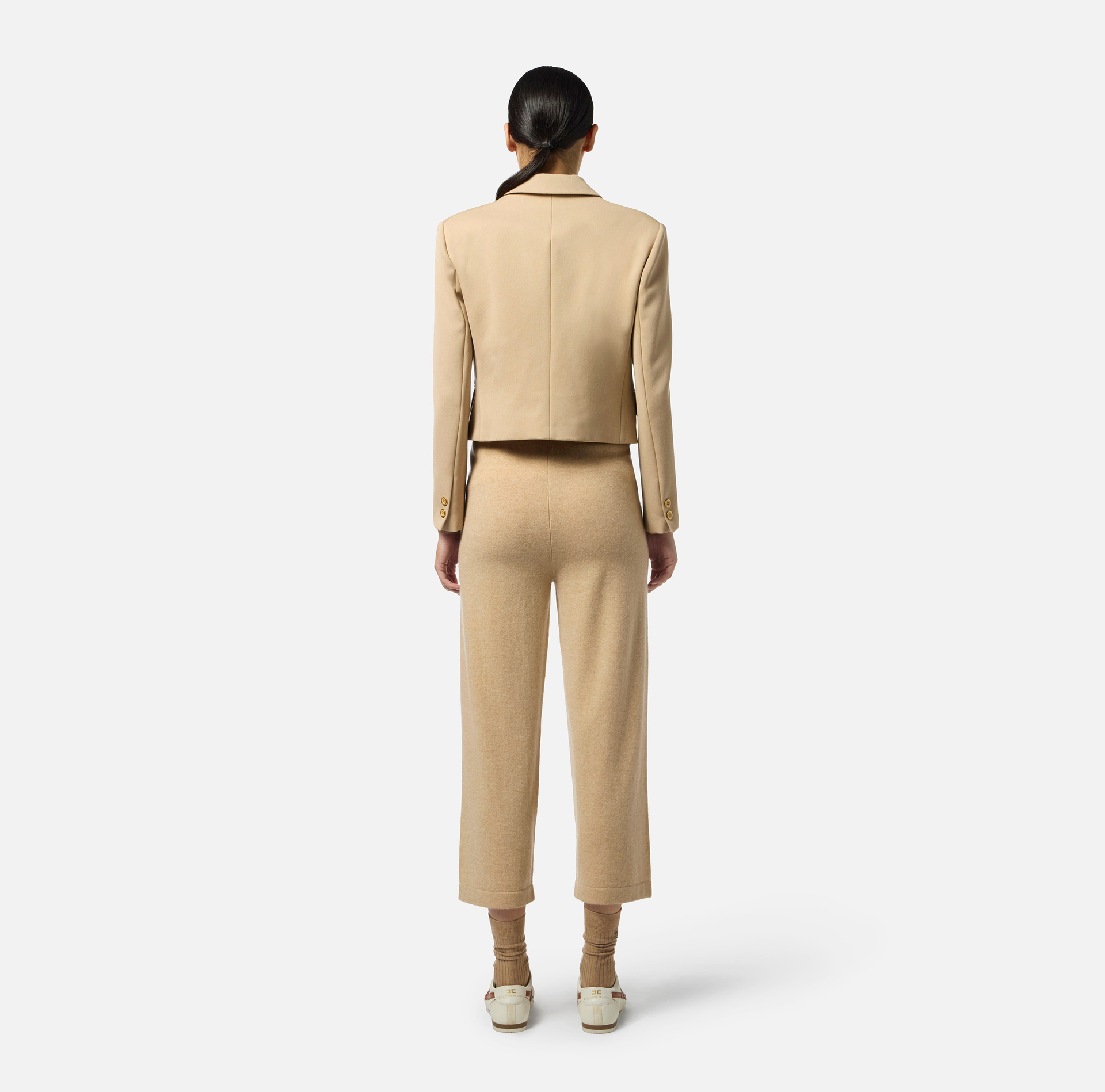 Pantaloni in misto cachemire con coulisse - Elisabetta Franchi