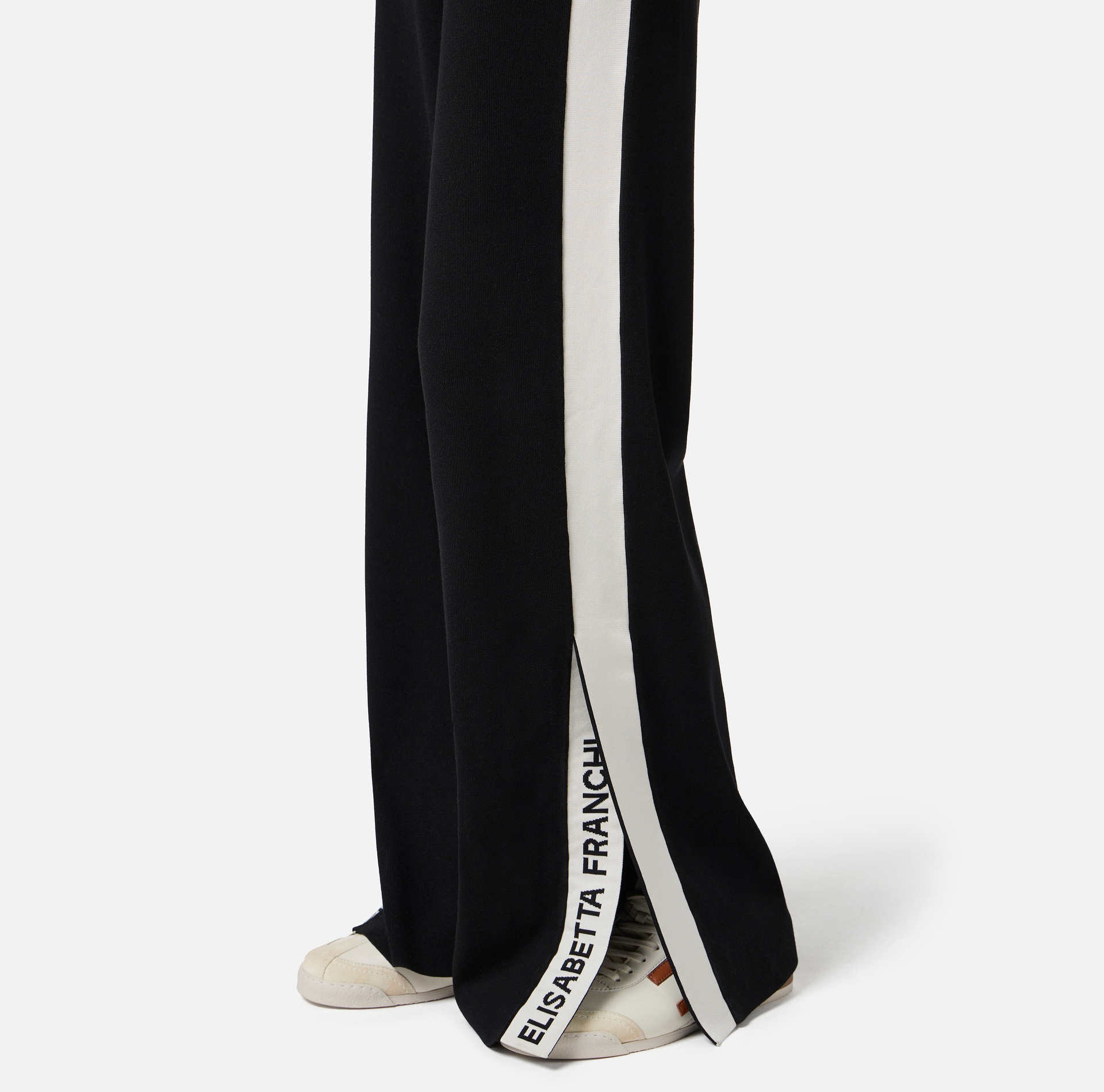Mono de viscosa con bandas brillantes - Elisabetta Franchi