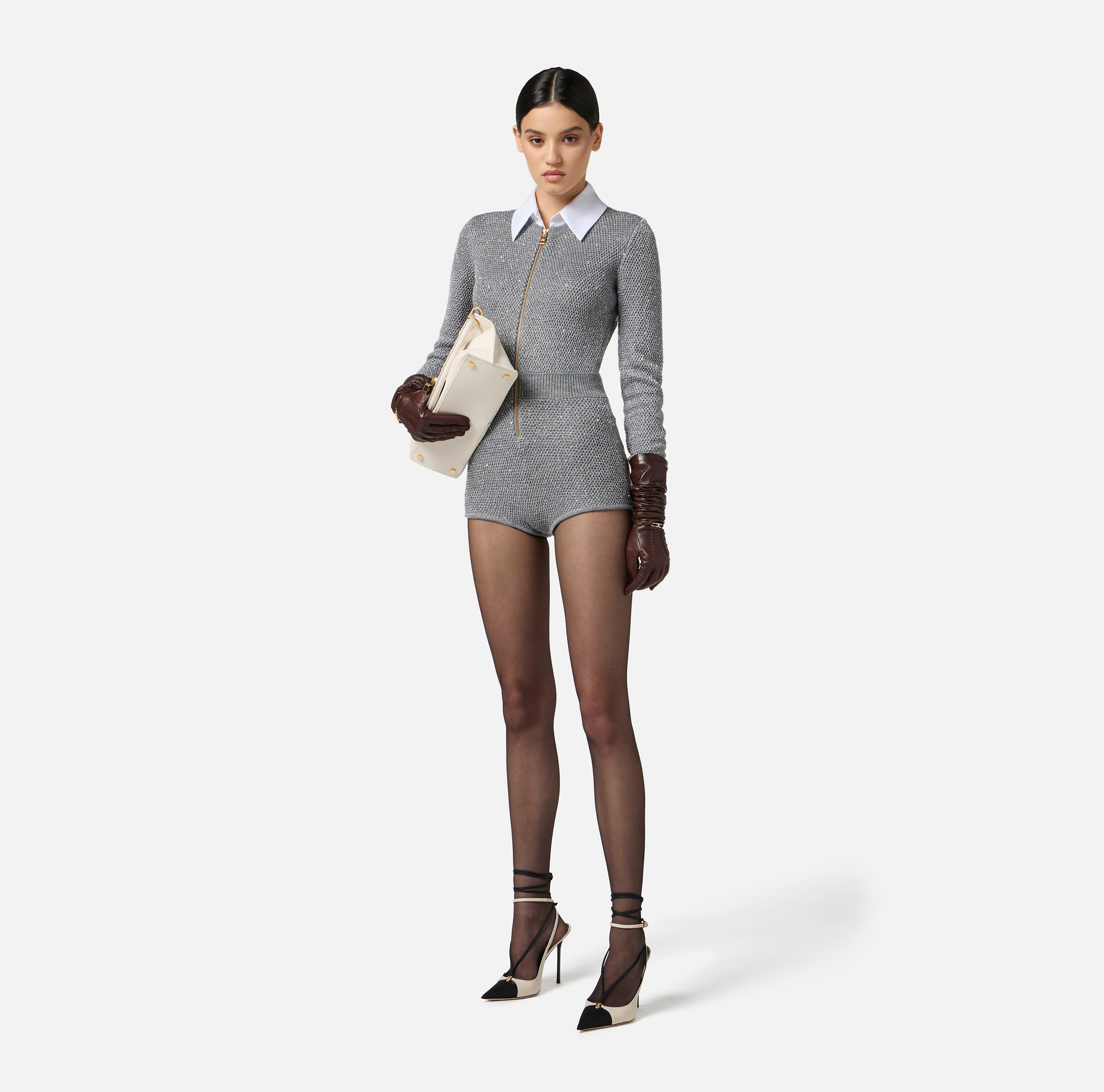 Tuta in maglia con paillettes - Elisabetta Franchi