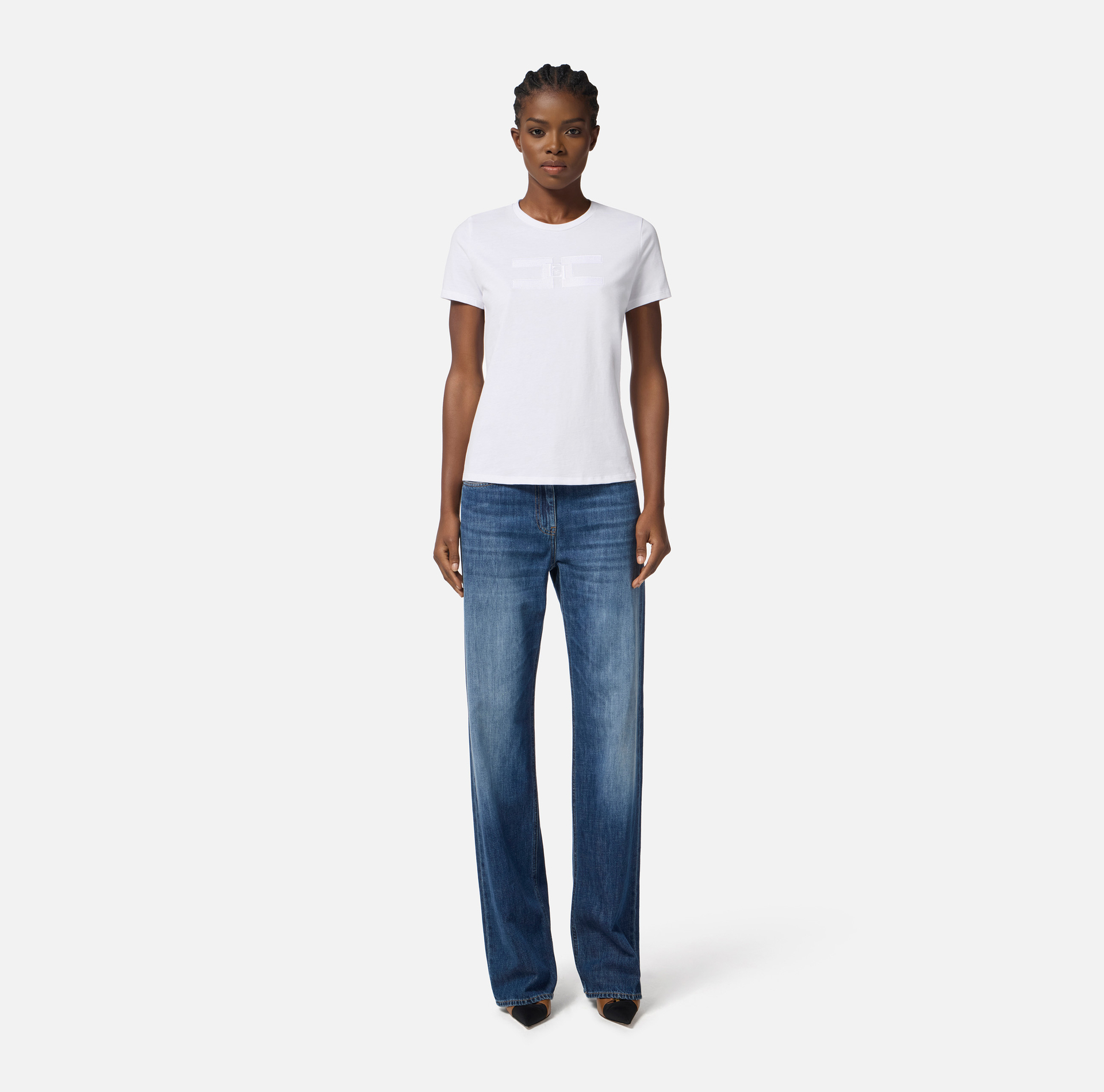 T-shirt en jersey de coton - Elisabetta Franchi