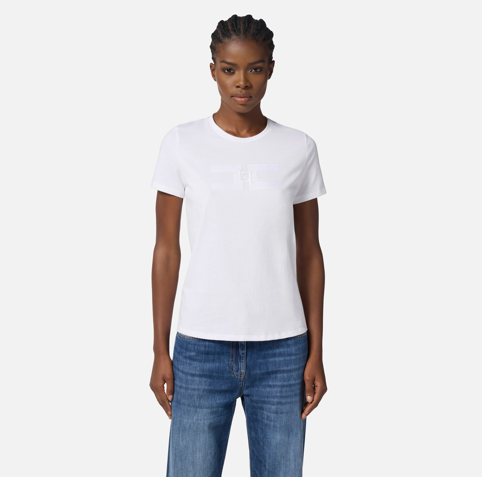 T-shirt en jersey de coton - Elisabetta Franchi