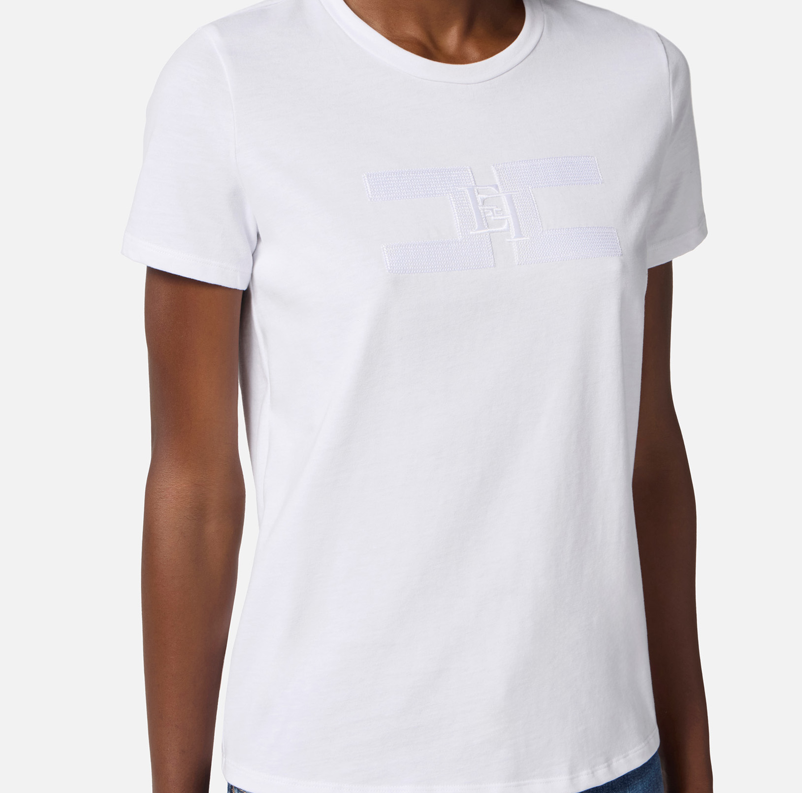 T-shirt en jersey de coton - Elisabetta Franchi