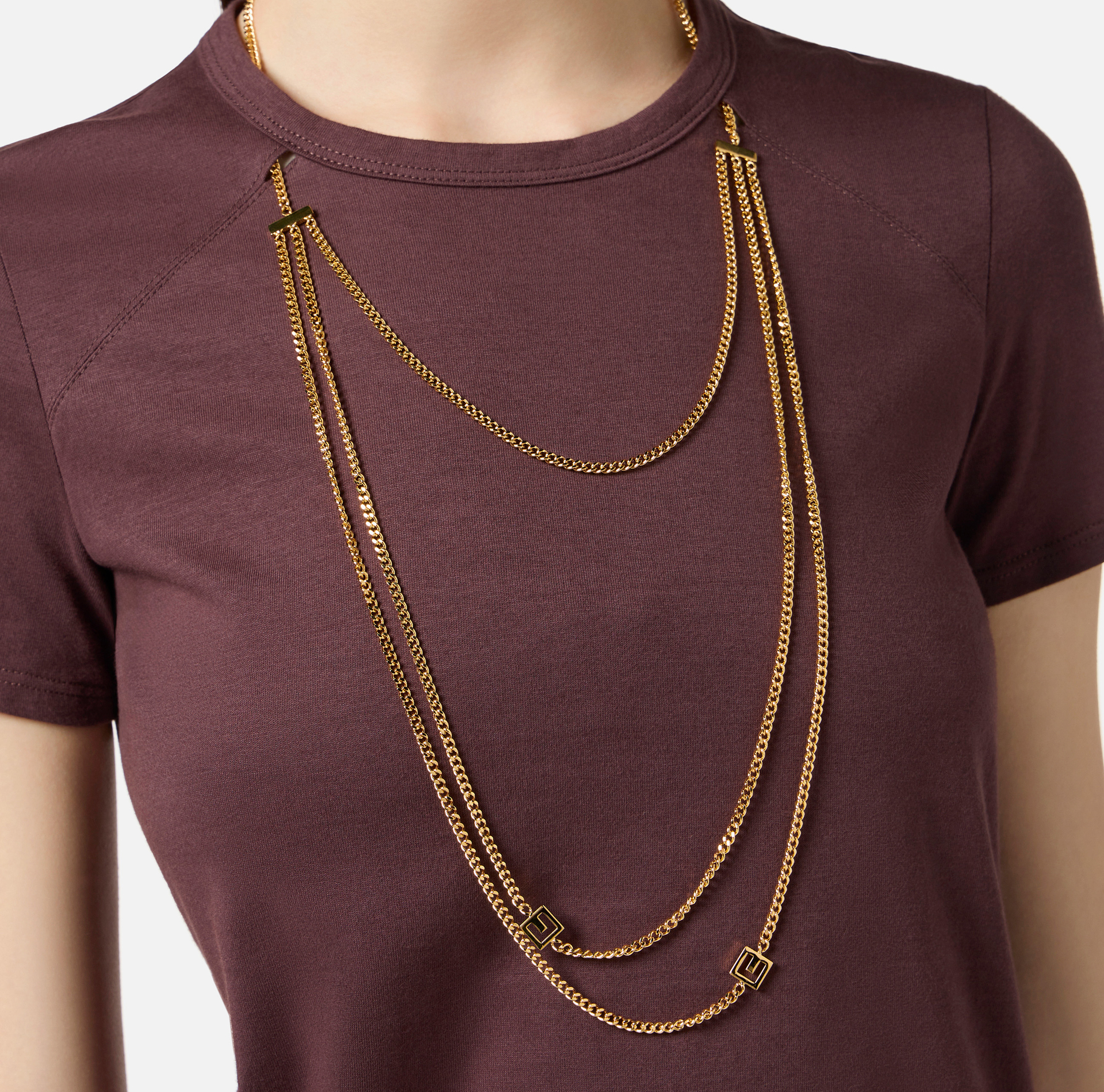 Camiseta de punto con accesorio joya - Elisabetta Franchi
