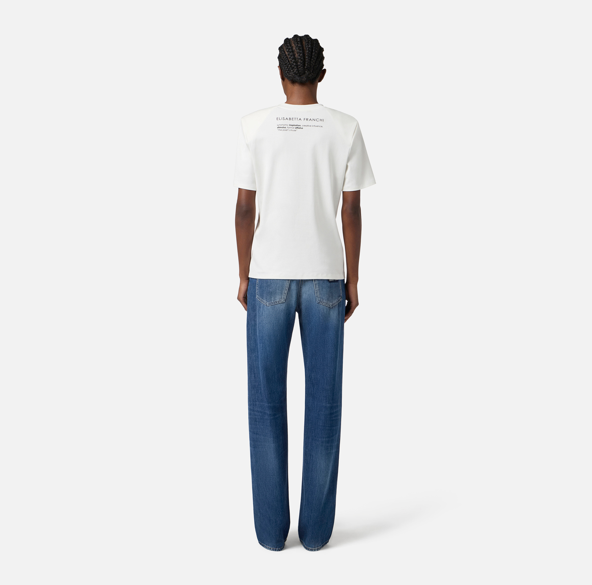 Camiseta de punto de algodón grueso con bolsillo - Elisabetta Franchi