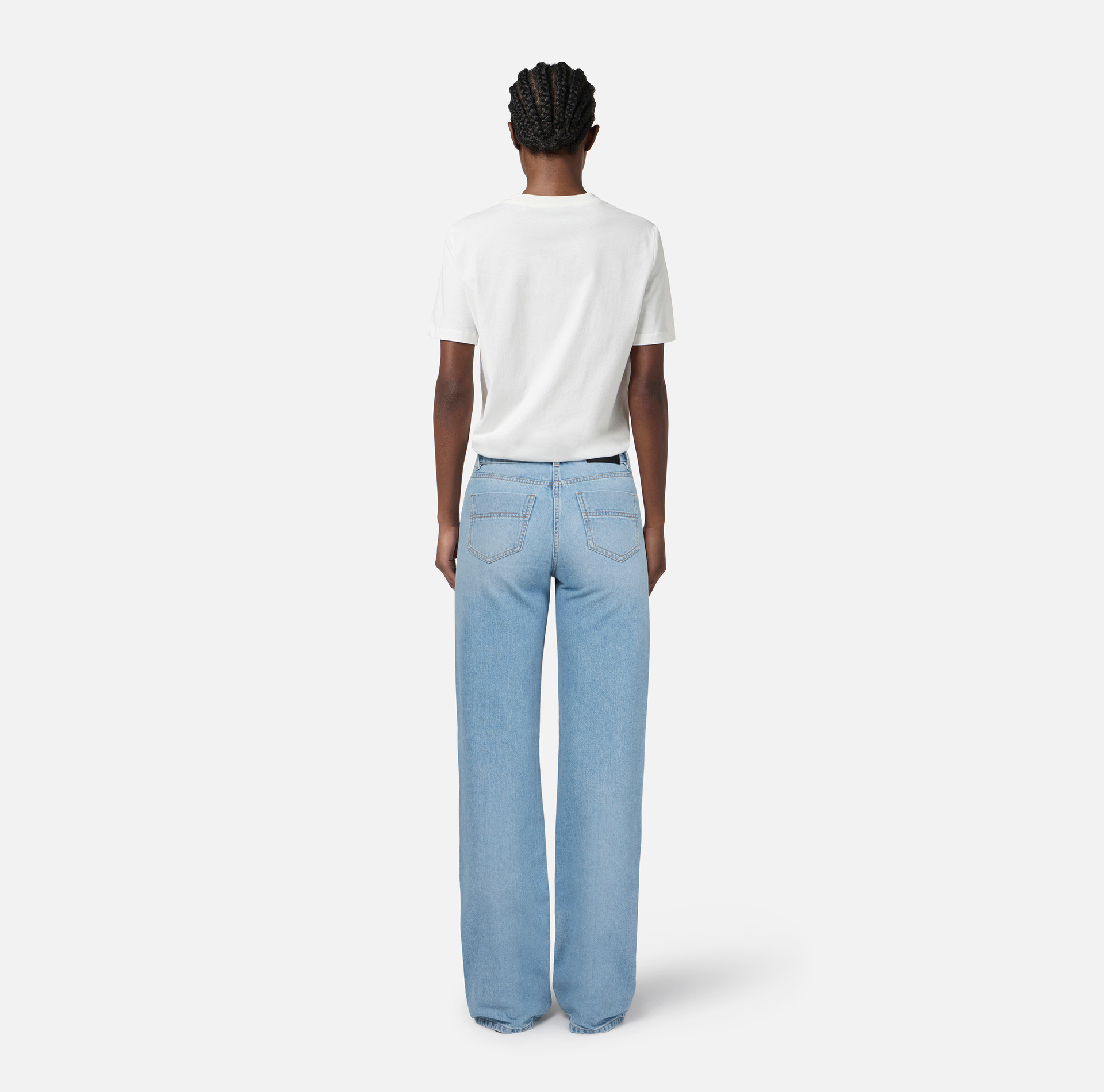 T-shirt van katoentricot met print - Elisabetta Franchi