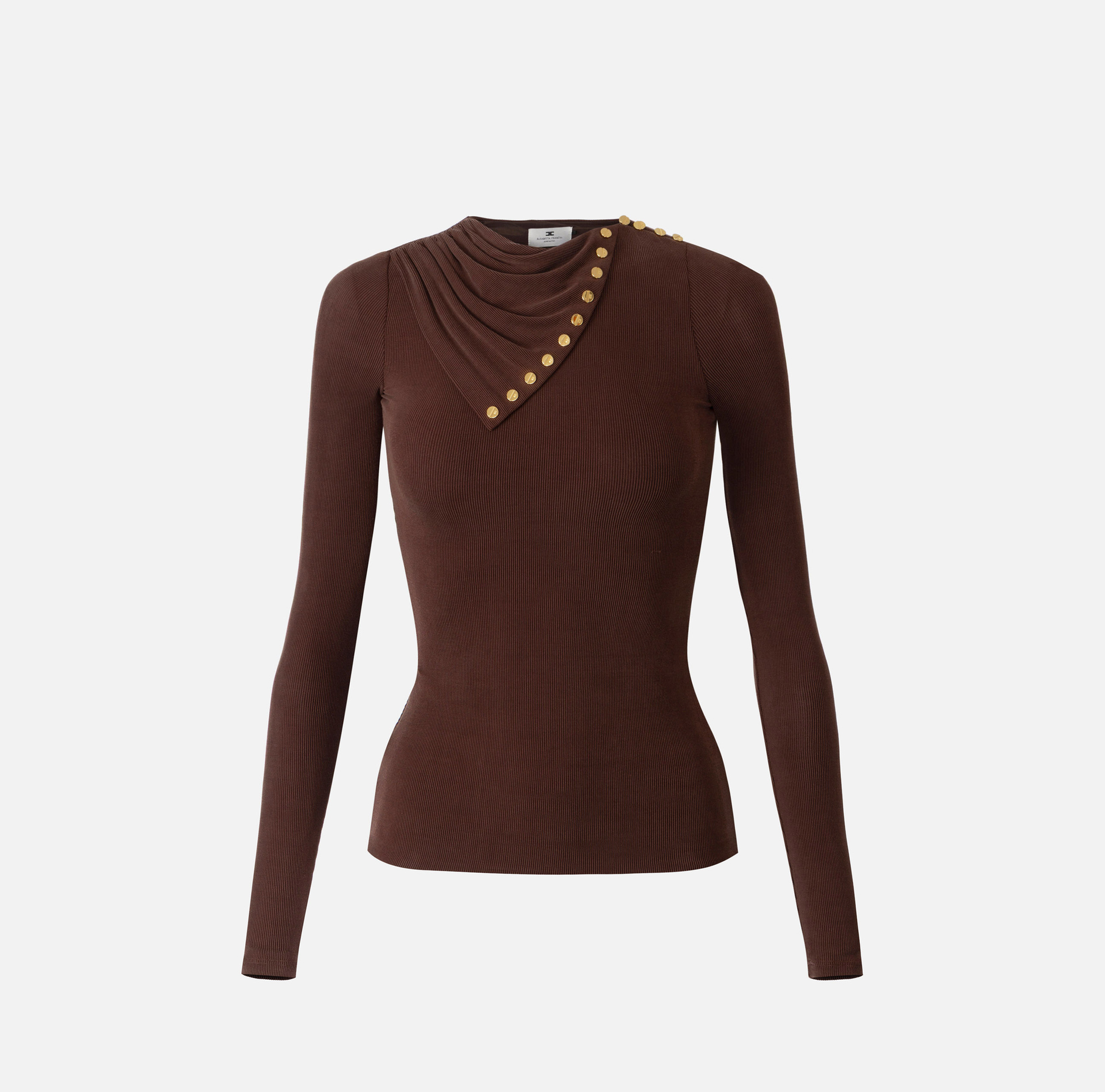 Pull en cupro avec boutons - Elisabetta Franchi