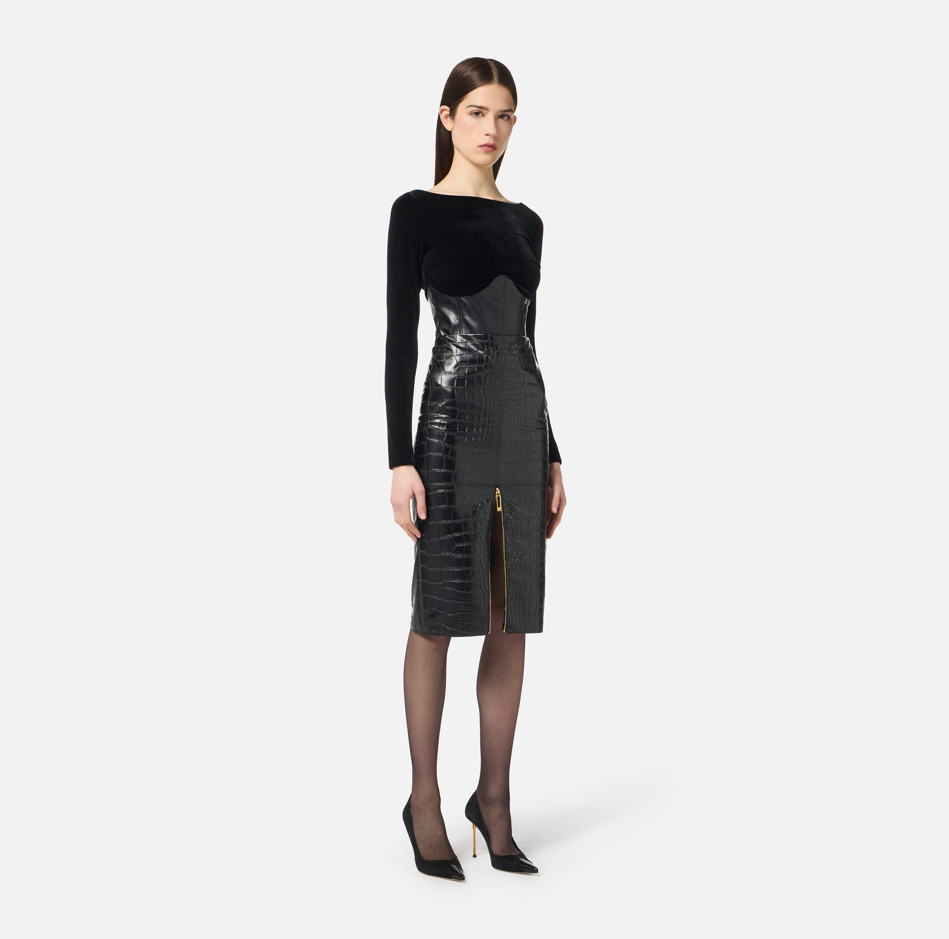 Bustier-Top aus Samt - Elisabetta Franchi