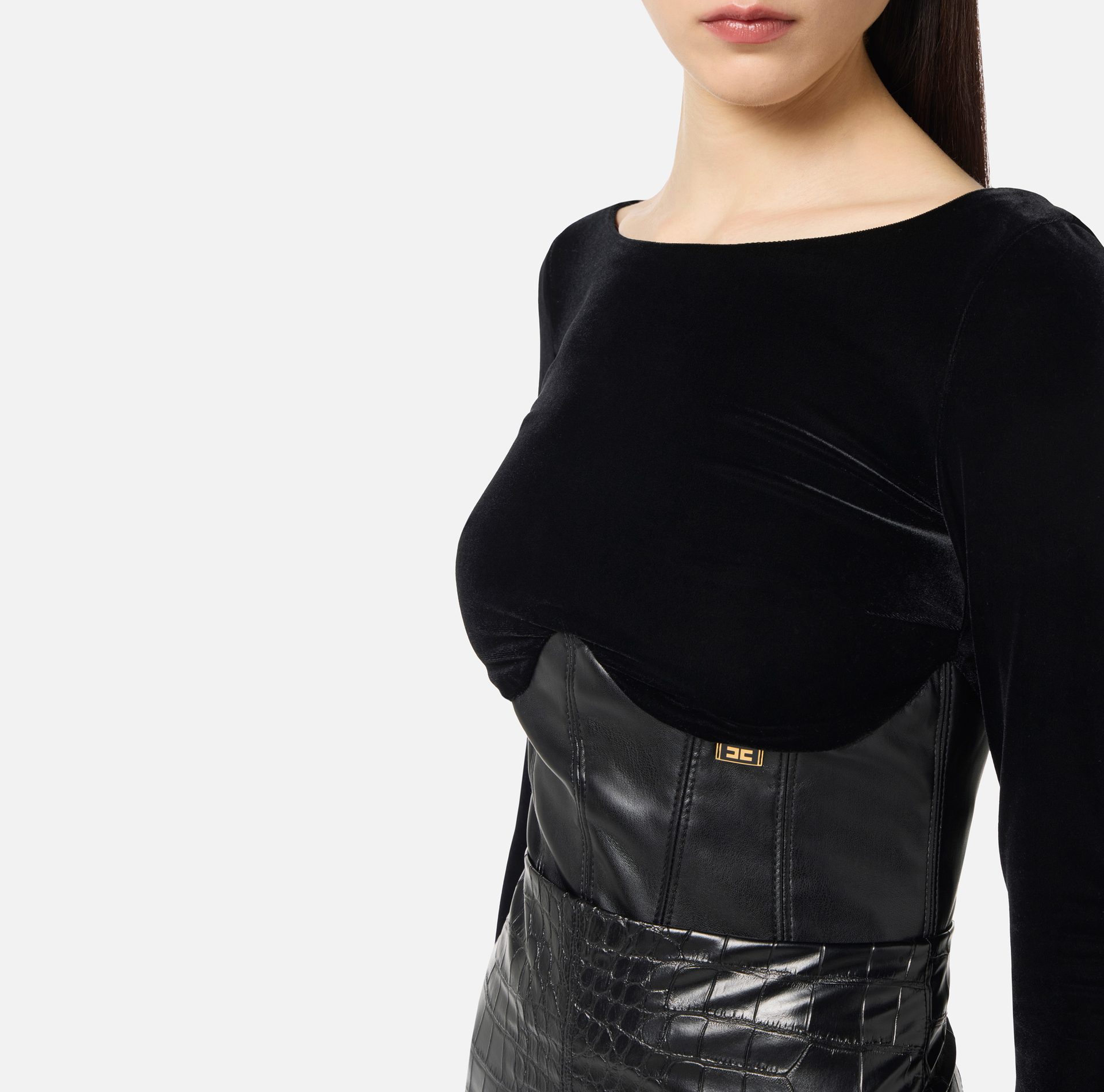 Bustier-Top aus Samt - Elisabetta Franchi