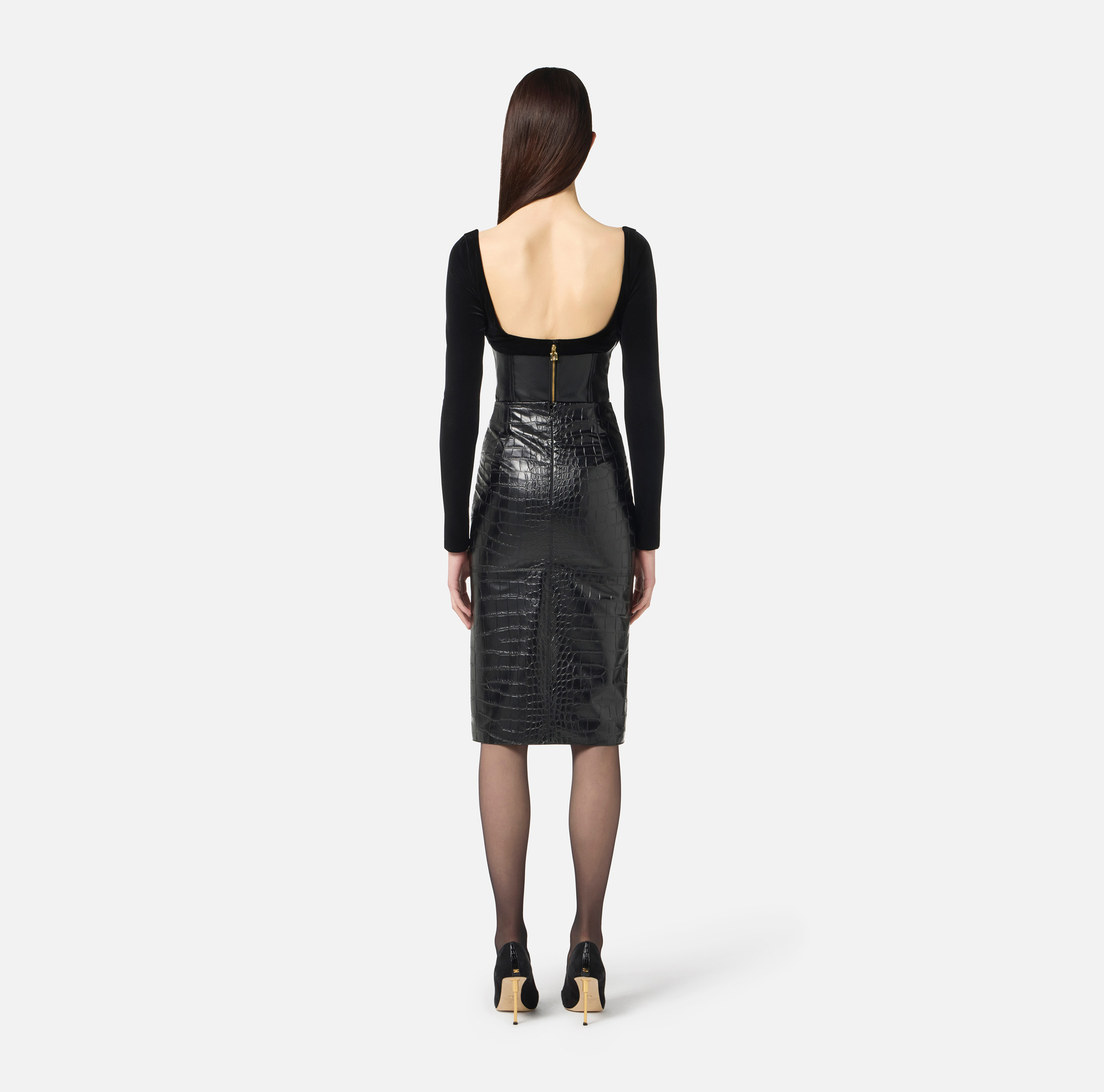 Bustier-Top aus Samt - Elisabetta Franchi