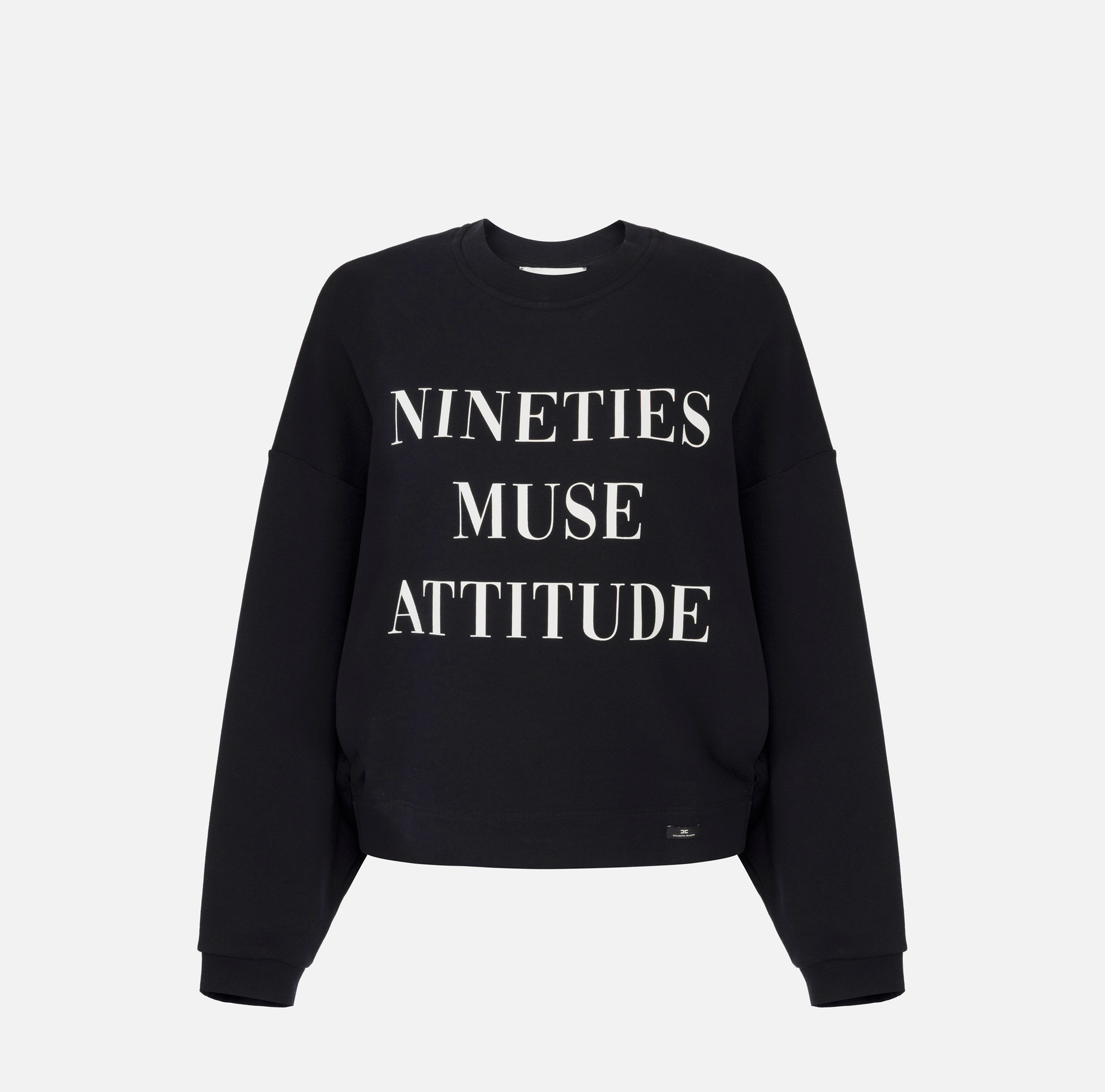 Sudadera de algodón con estampado de letras - Elisabetta Franchi