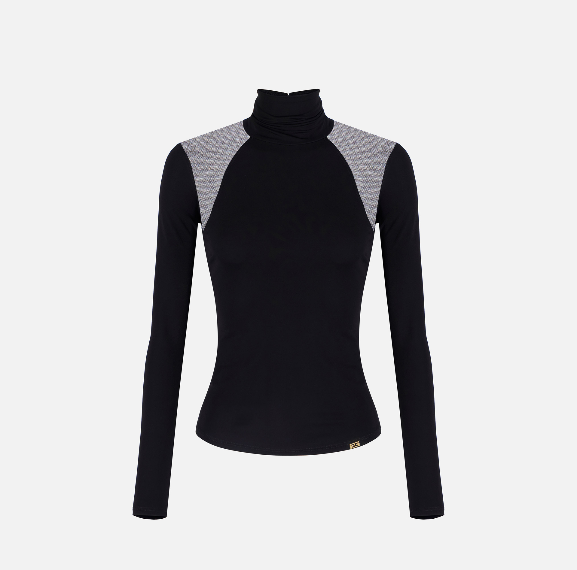 Pullover aus Crêpe-Jersey und Tüll - Elisabetta Franchi