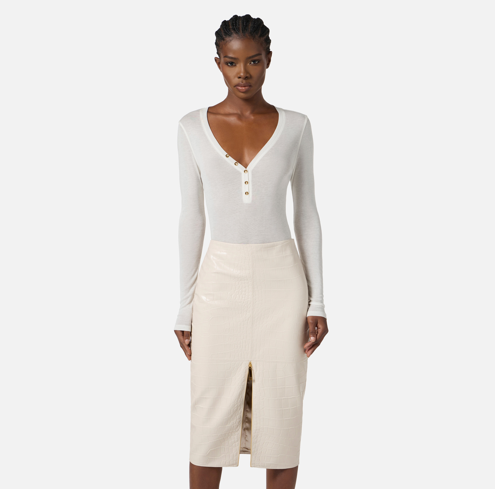 Pull en jersey avec boutons - Elisabetta Franchi