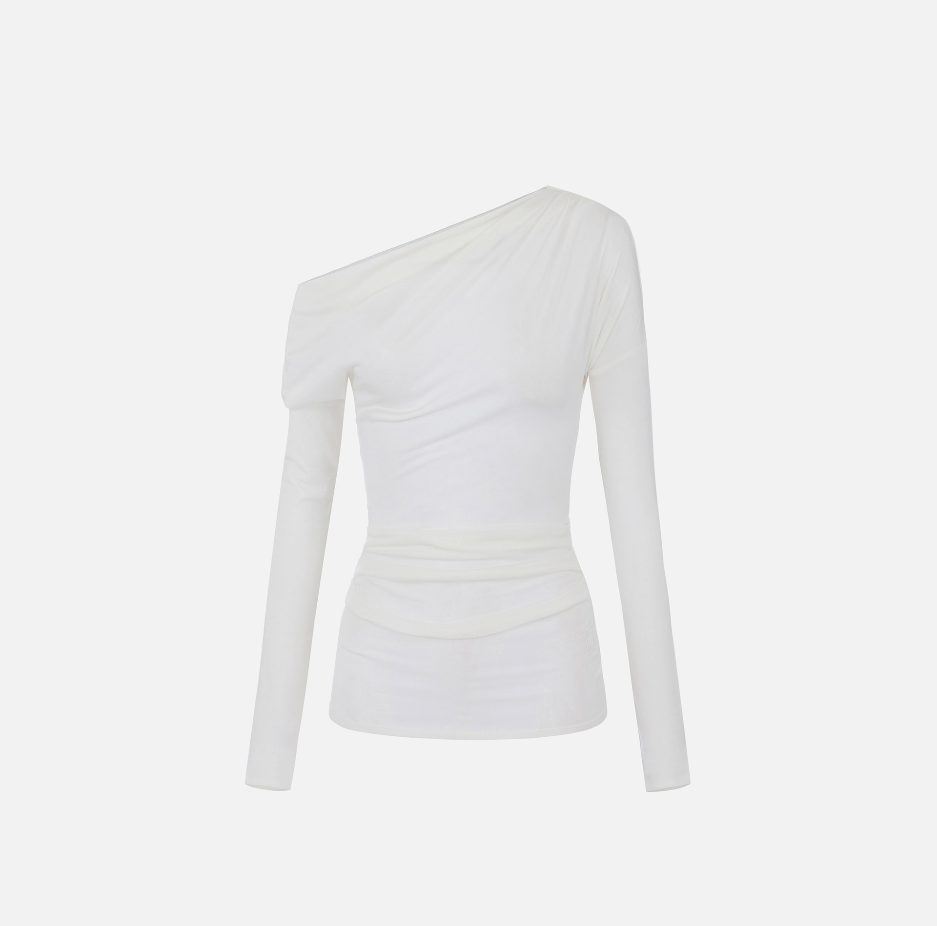 Top in jersey leggero con logo ricamato