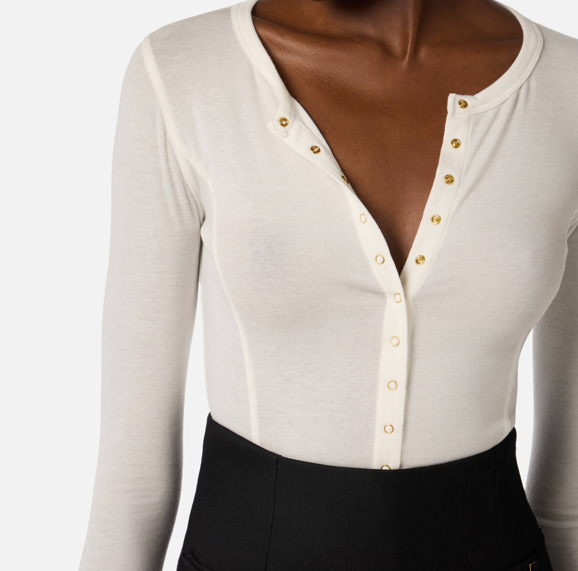 Kardigan z lekkiego dżerseju z wyszywanym logo - Elisabetta Franchi