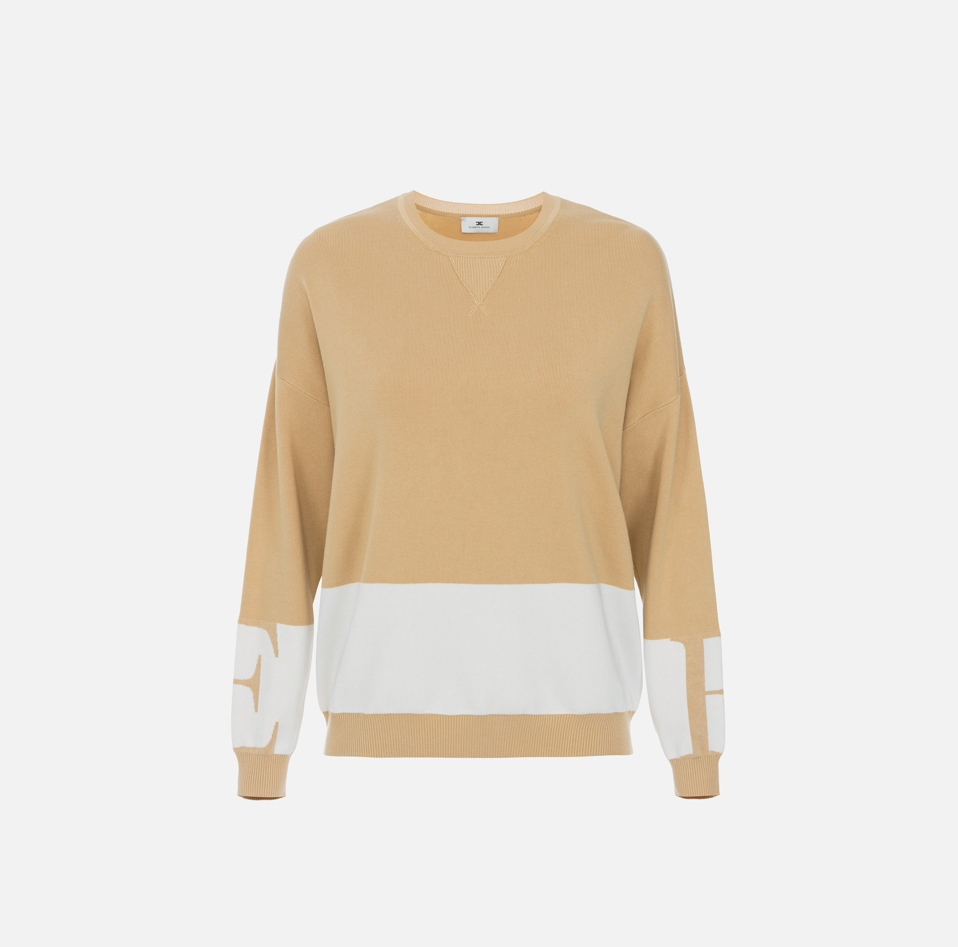 Jersey de viscosa con bandas brillantes - ABBIGLIAMENTO - Elisabetta Franchi