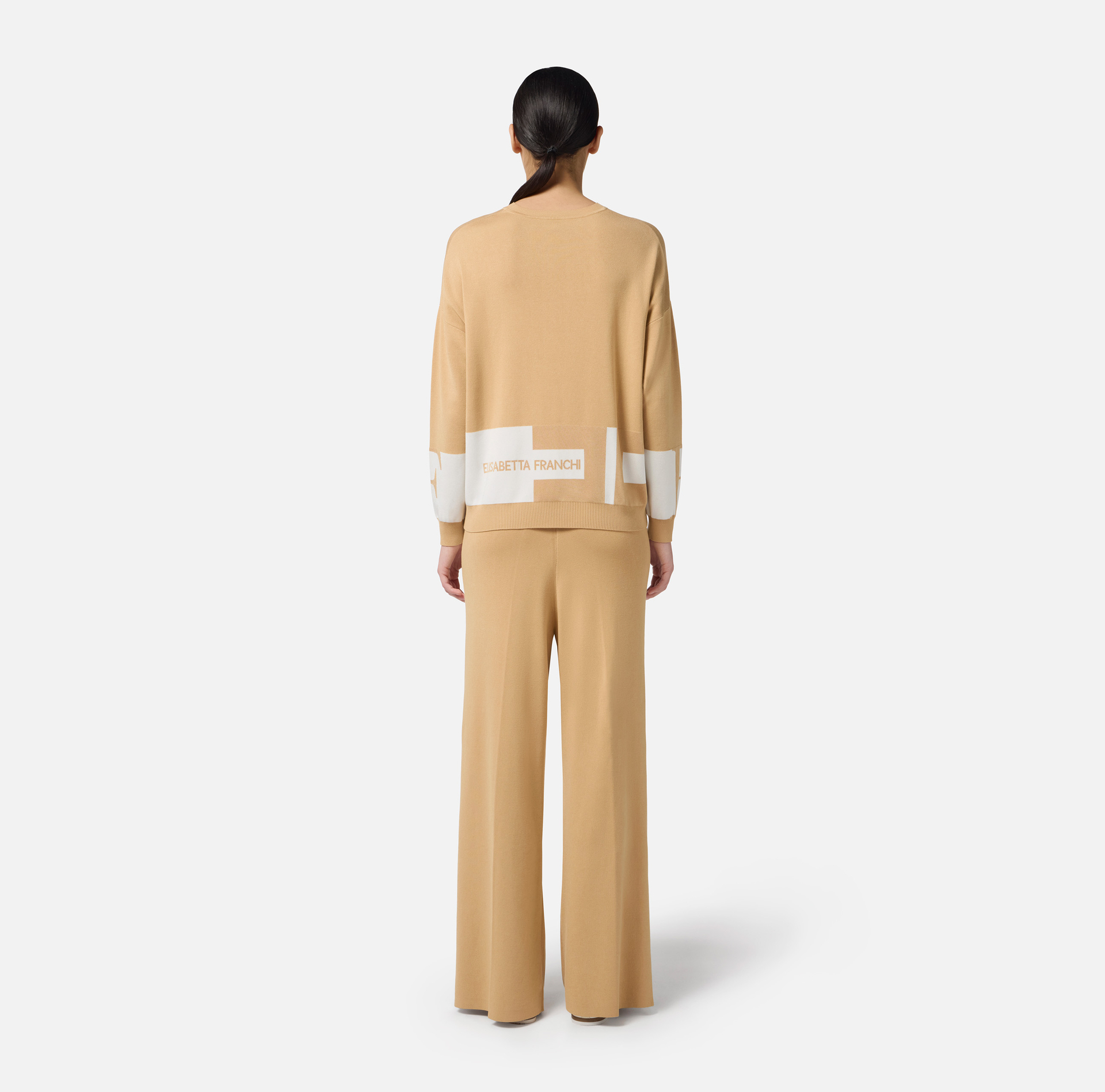 Jersey de viscosa con bandas brillantes - Elisabetta Franchi