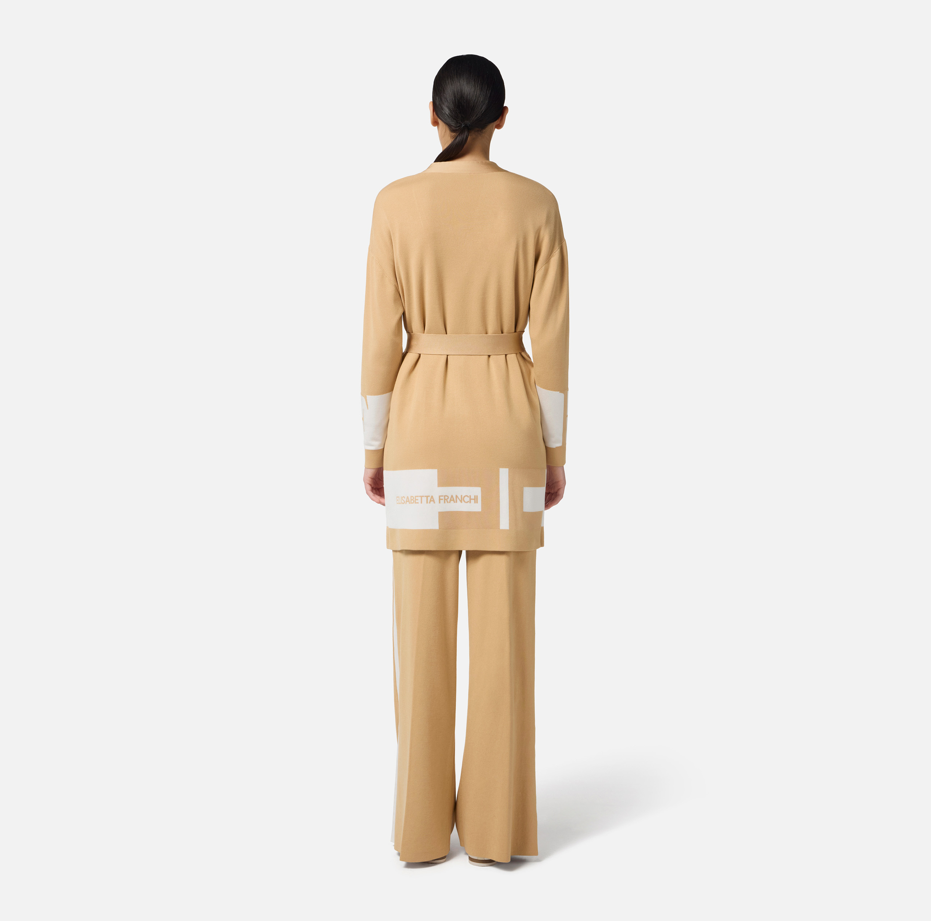 Cárdigan de viscosa con bandas brillantes - Elisabetta Franchi
