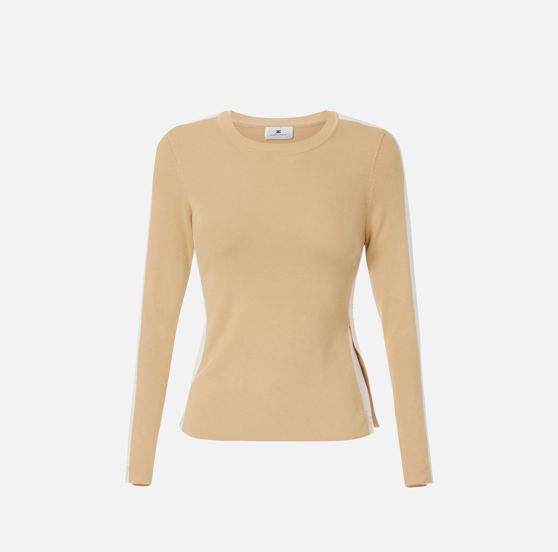 Jersey de viscosa con bandas brillantes - Elisabetta Franchi