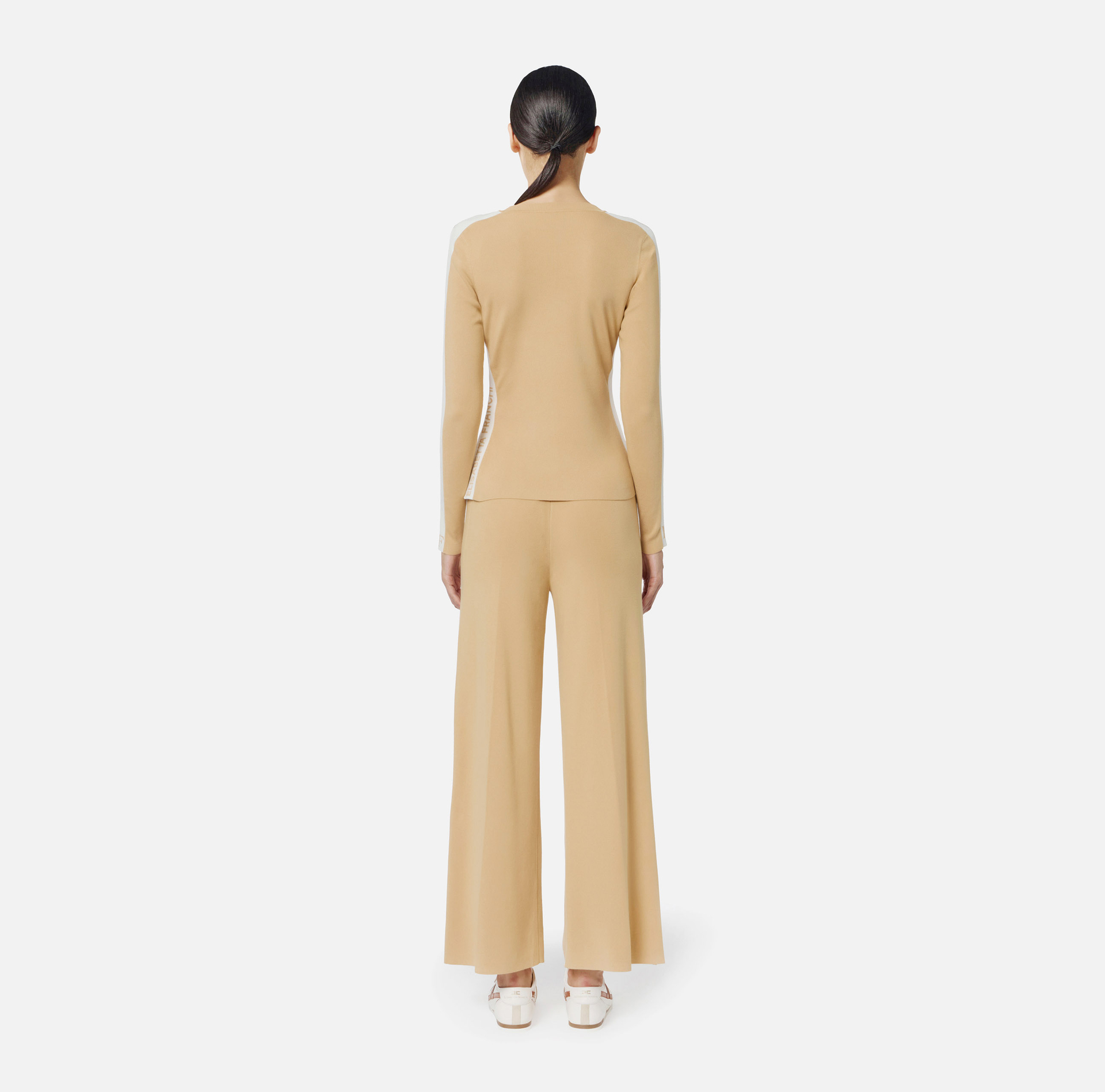 Jersey de viscosa con bandas brillantes - Elisabetta Franchi