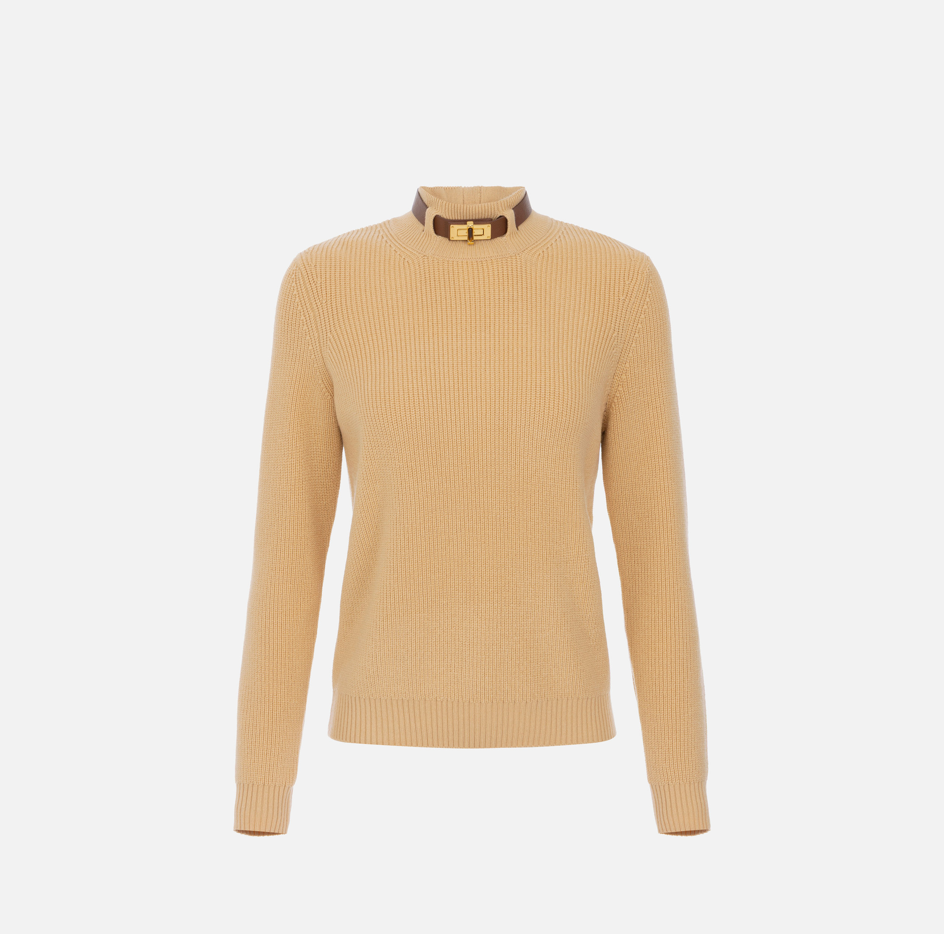 Jersey de mezcla de lana con correa joya - Elisabetta Franchi