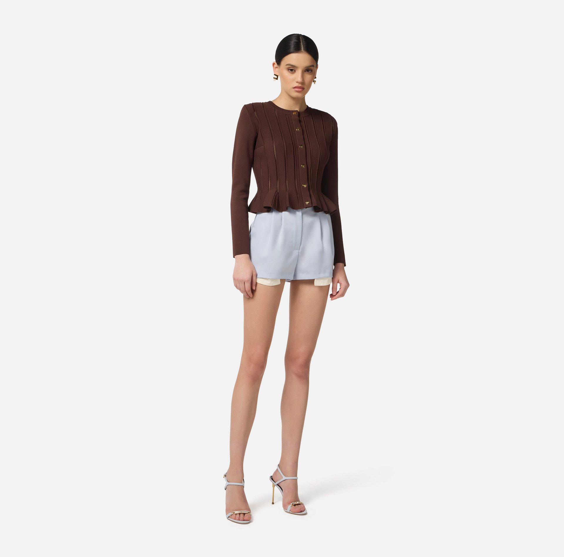 Chaqueta de punto con detalles á jour - Elisabetta Franchi