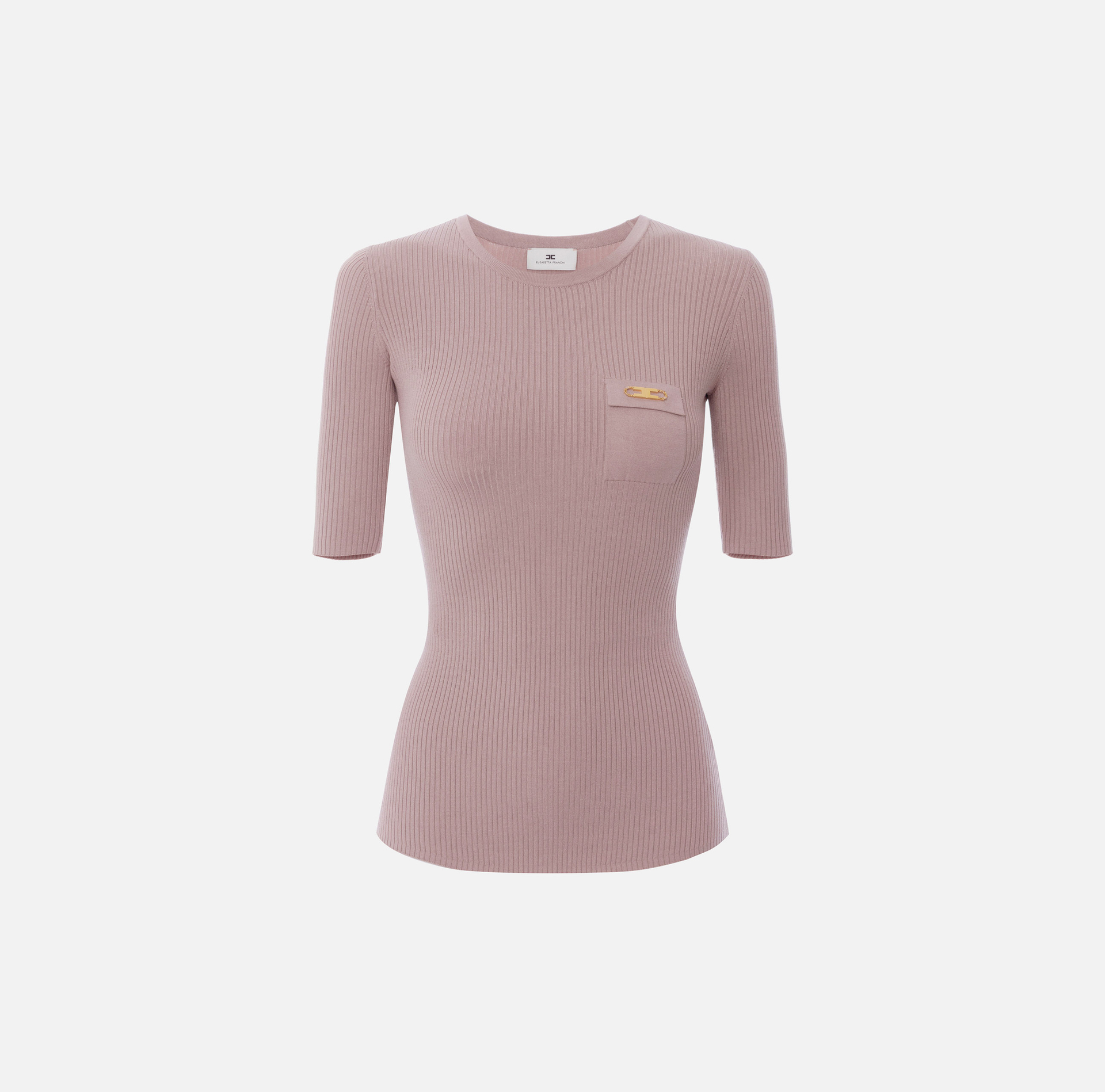 Maglia a costine con taschino - Elisabetta Franchi
