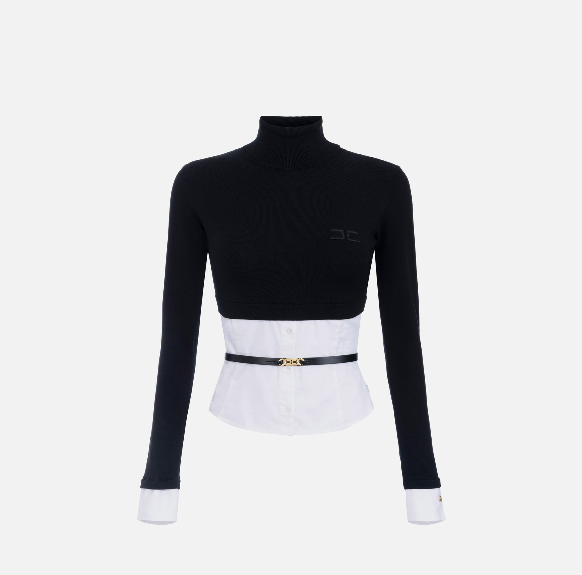 Pull en viscose et popeline de coton - Elisabetta Franchi