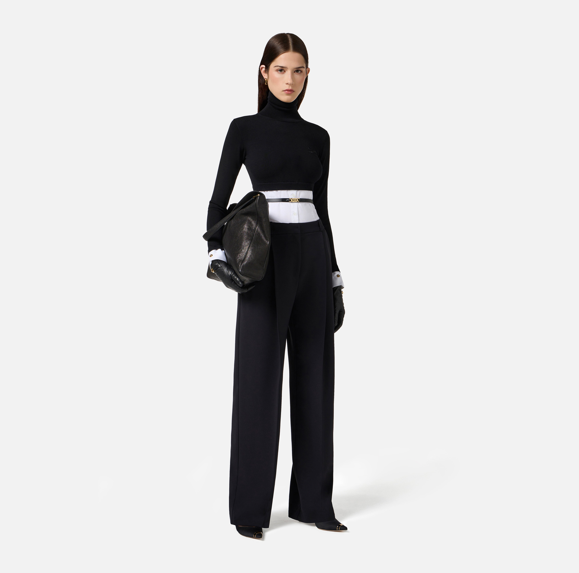 Pull en viscose et popeline de coton - Elisabetta Franchi