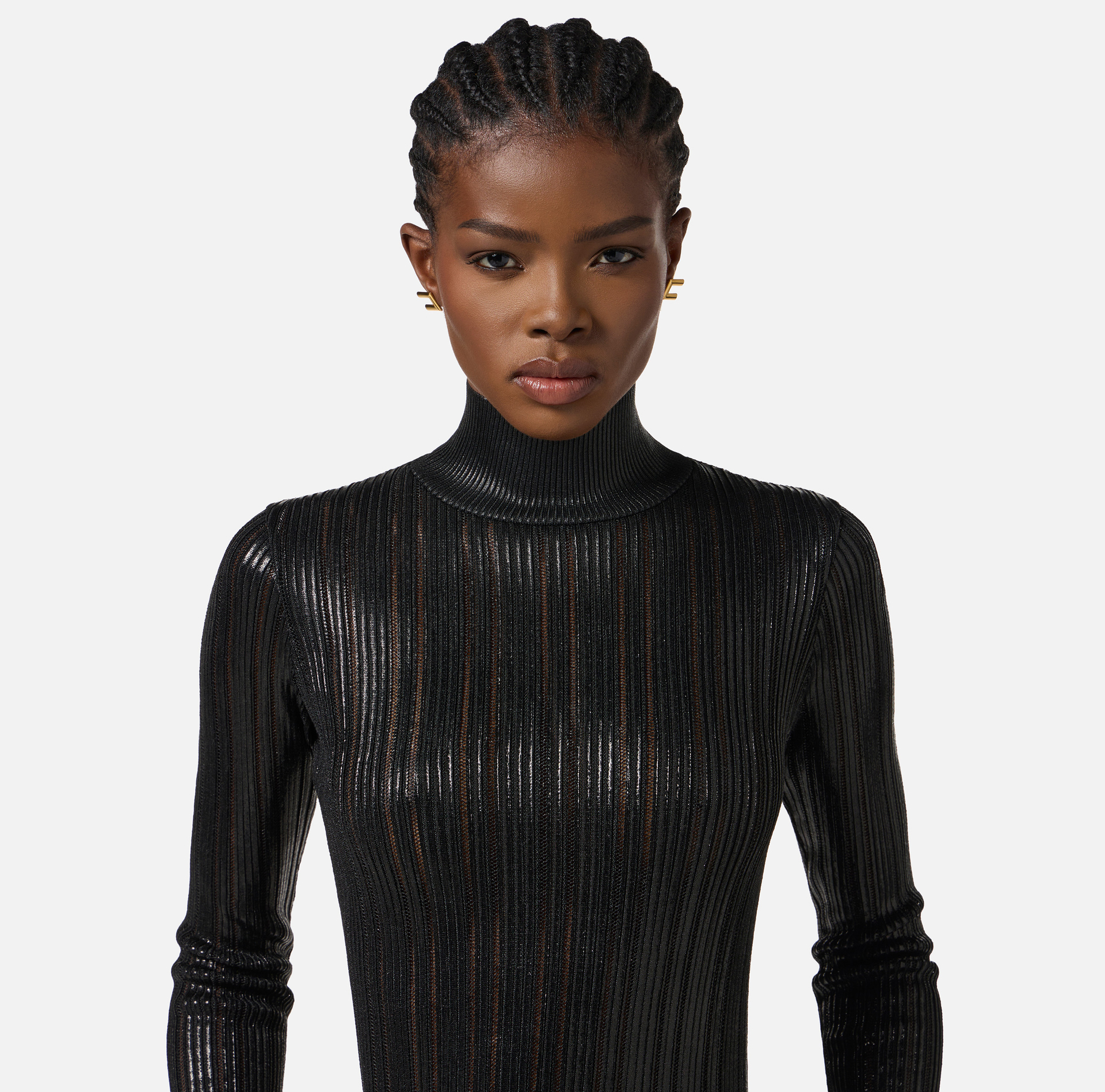 Pull laminé côtelé - Elisabetta Franchi
