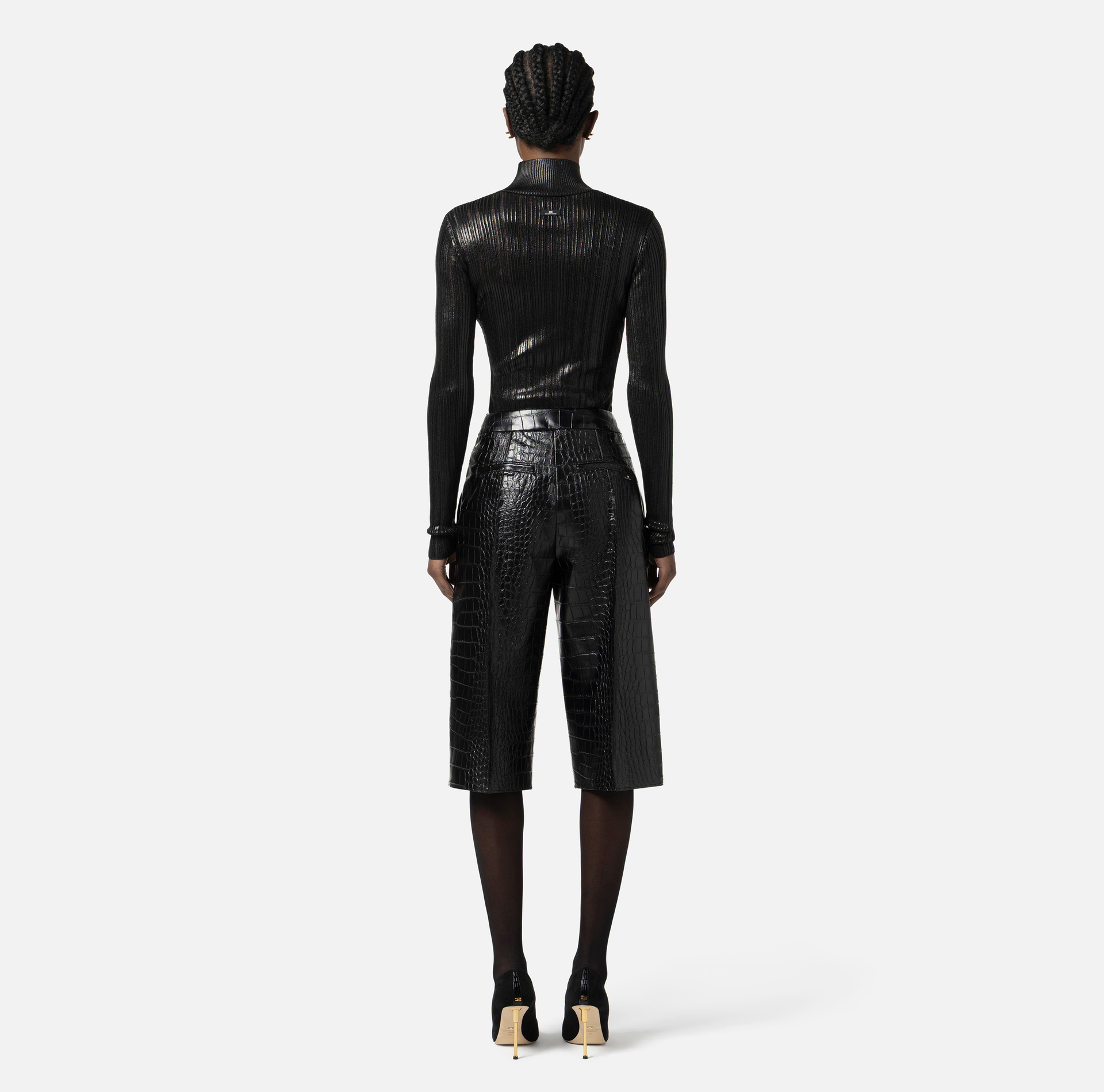 Pull laminé côtelé - Elisabetta Franchi